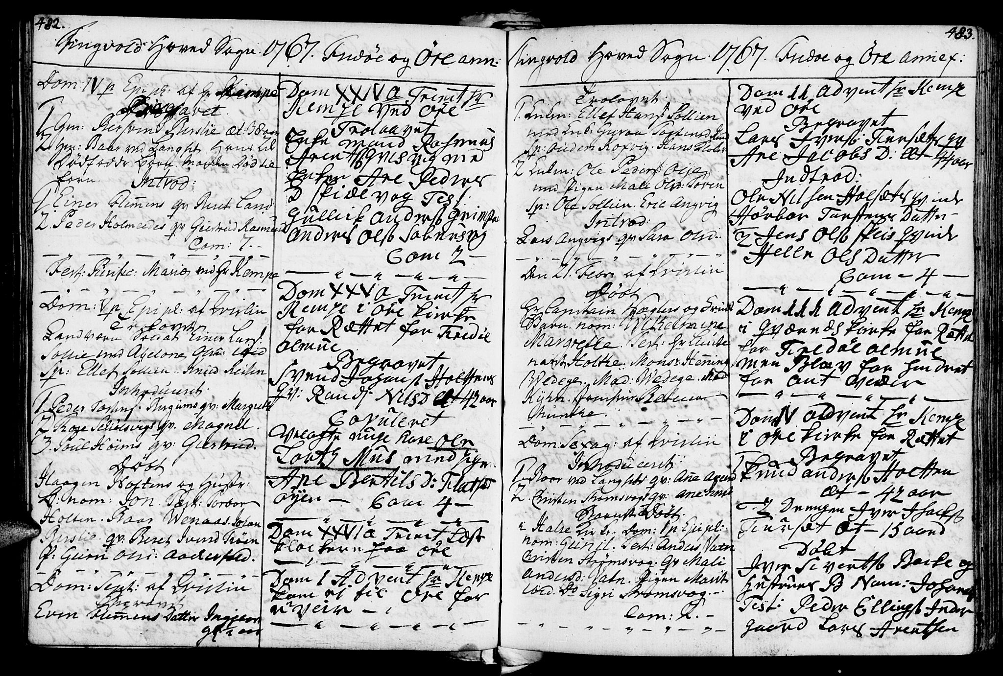 Ministerialprotokoller, klokkerbøker og fødselsregistre - Møre og Romsdal, SAT/A-1454/586/L0979: Parish register (official) no. 586A05, 1751-1776, p. 482-483