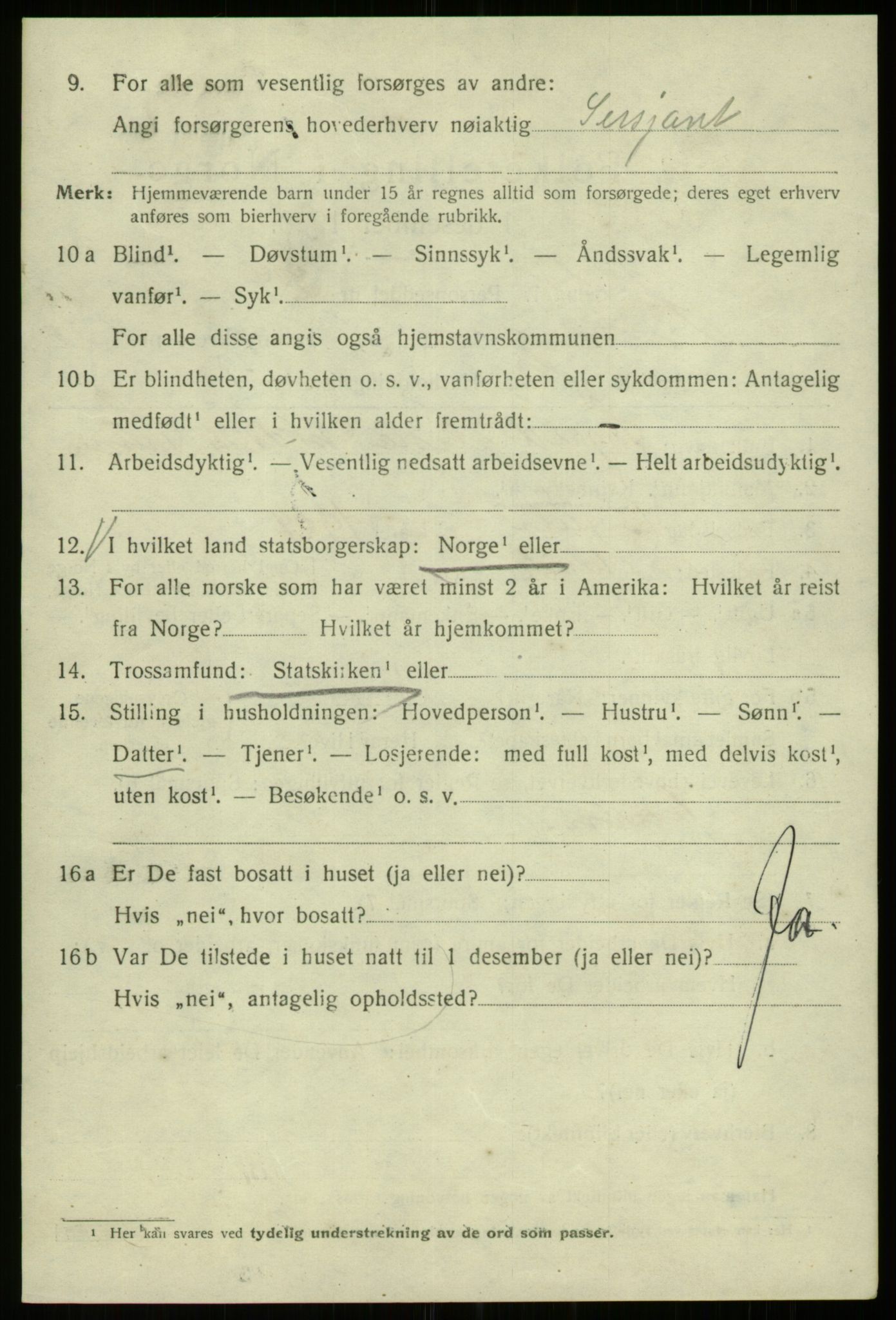 SAB, 1920 census for Bergen, 1920, p. 204363