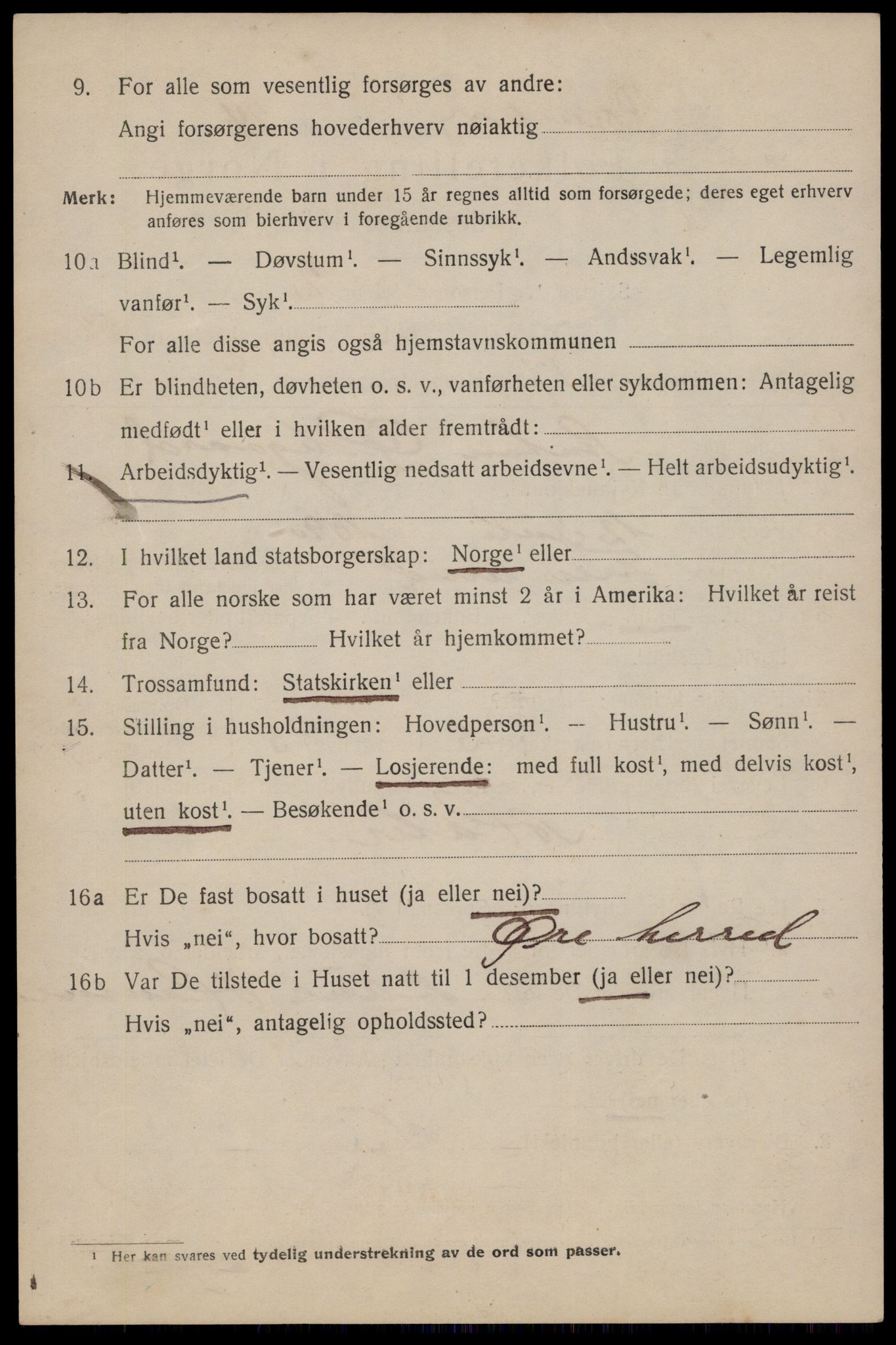 SAT, 1920 census for Trondheim, 1920, p. 107421