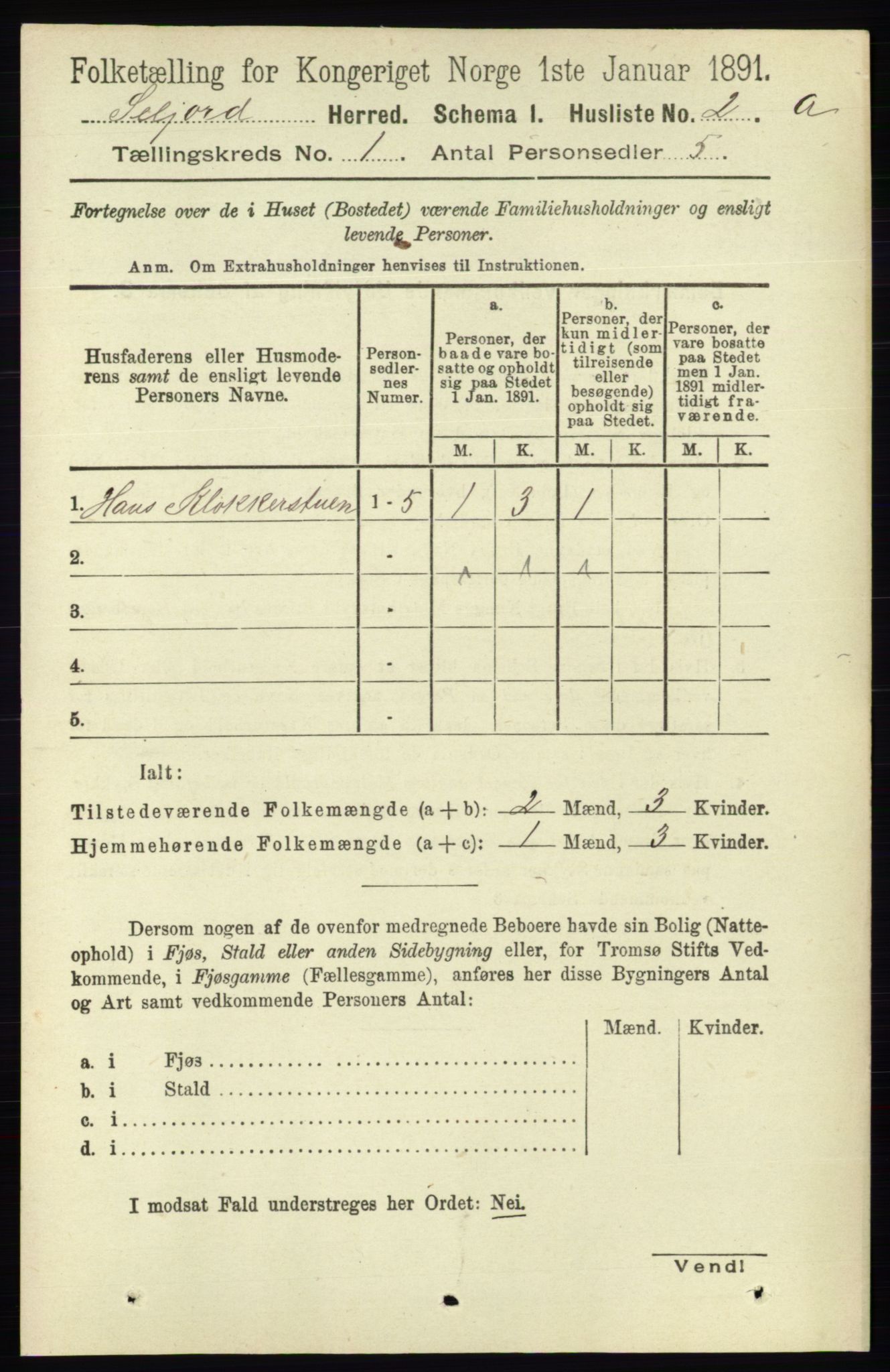 RA, 1891 census for 0828 Seljord, 1891, p. 29