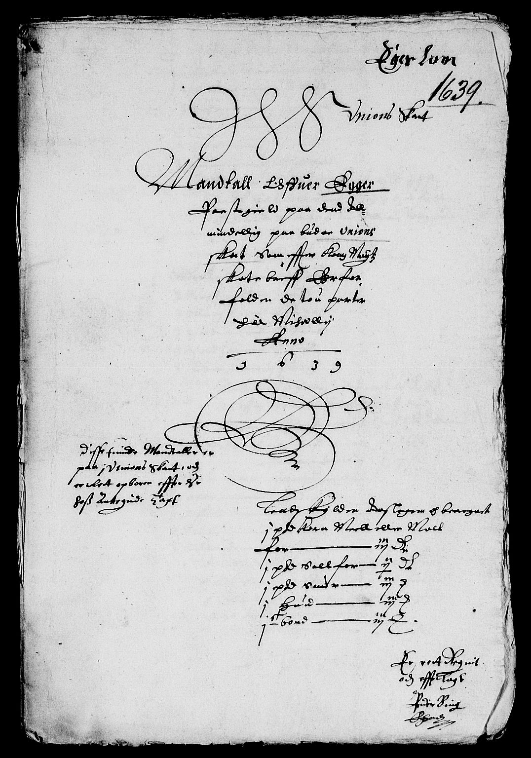 Rentekammeret inntil 1814, Reviderte regnskaper, Lensregnskaper, AV/RA-EA-5023/R/Rb/Rbm/L0005: Eiker len, 1639-1640