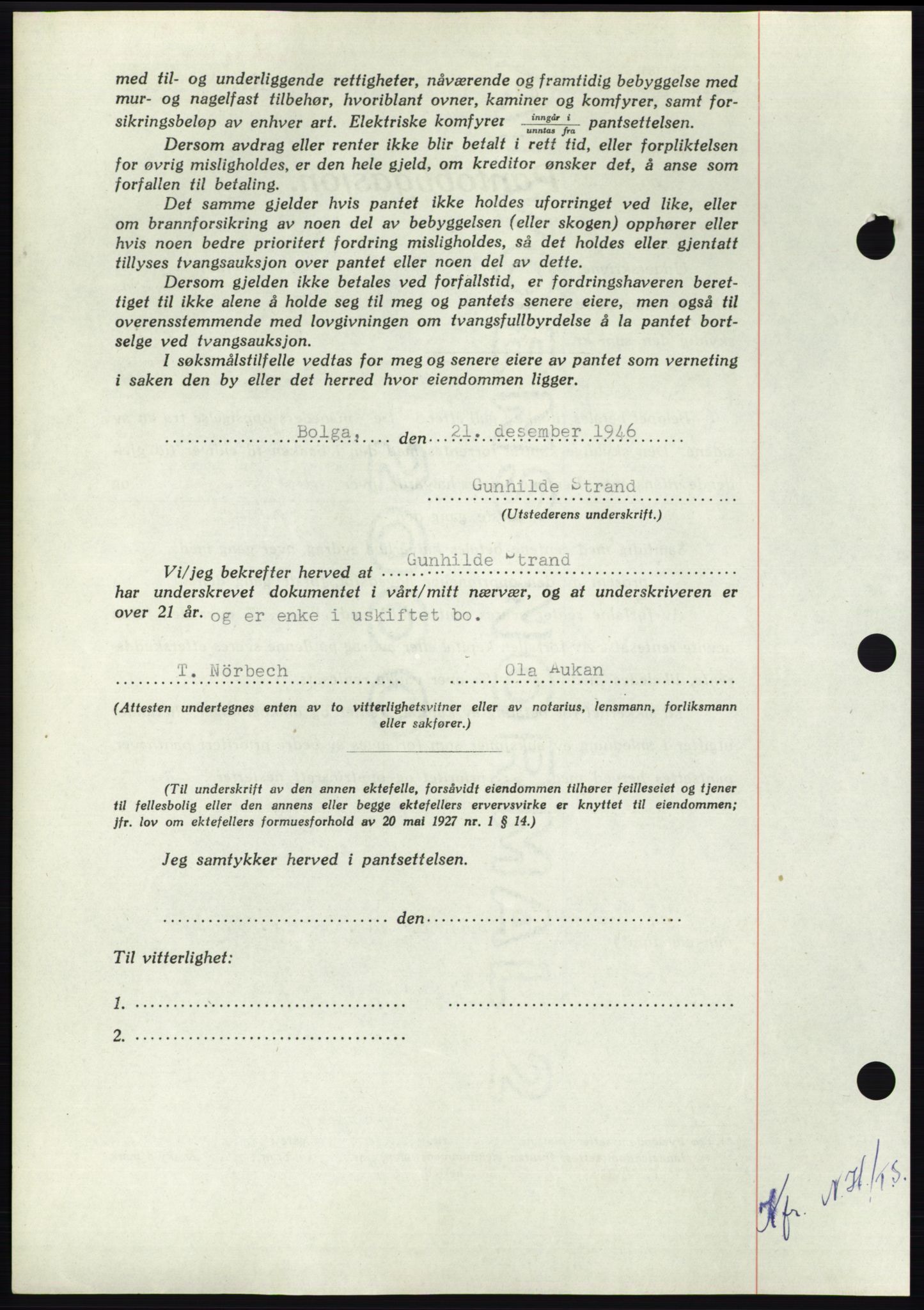 Nordmøre sorenskriveri, AV/SAT-A-4132/1/2/2Ca: Mortgage book no. B96, 1947-1947, Diary no: : 1820/1947