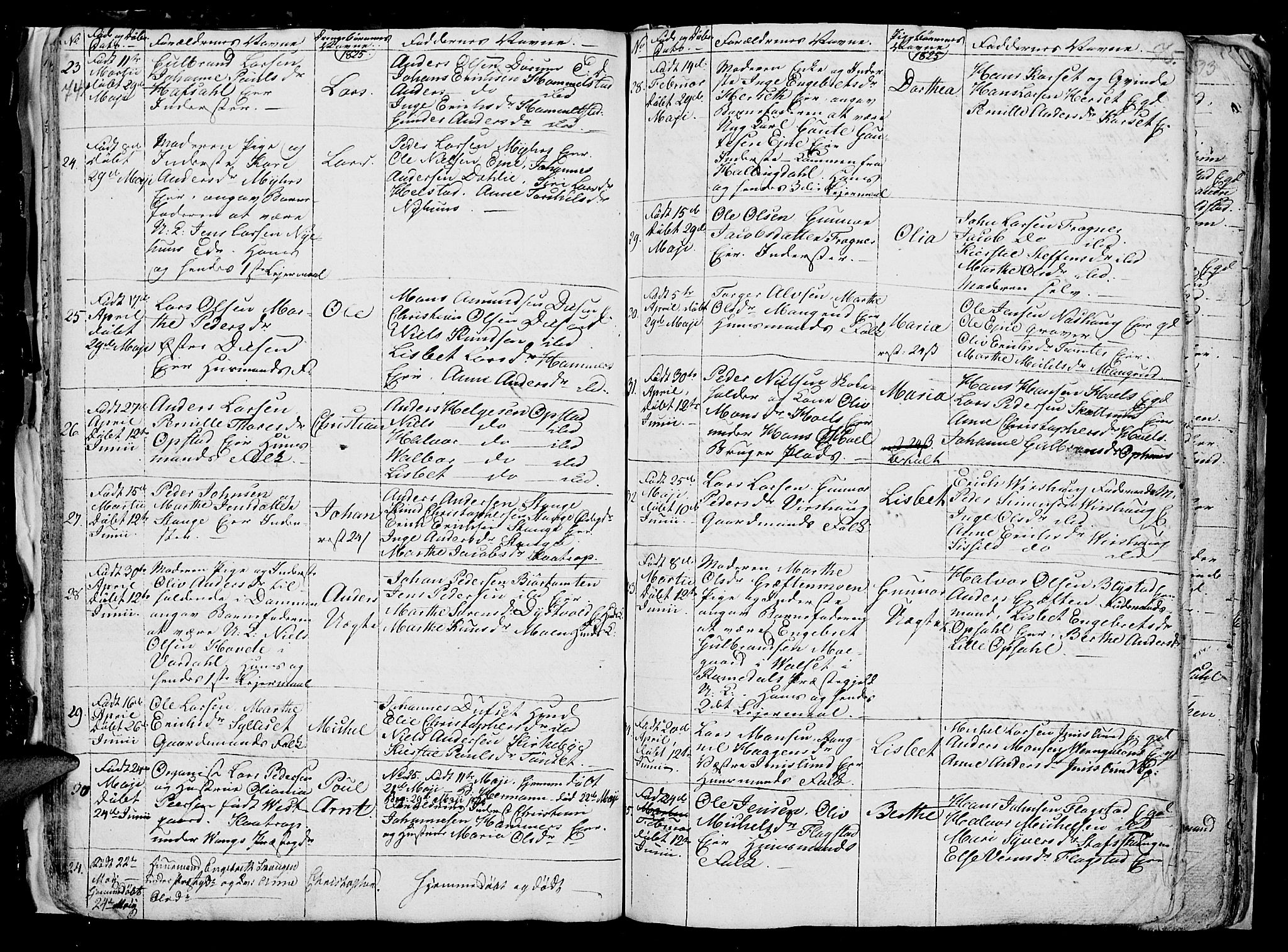 Vang prestekontor, Hedmark, AV/SAH-PREST-008/H/Ha/Hab/L0006: Parish register (copy) no. 6, 1819-1832, p. 74-75