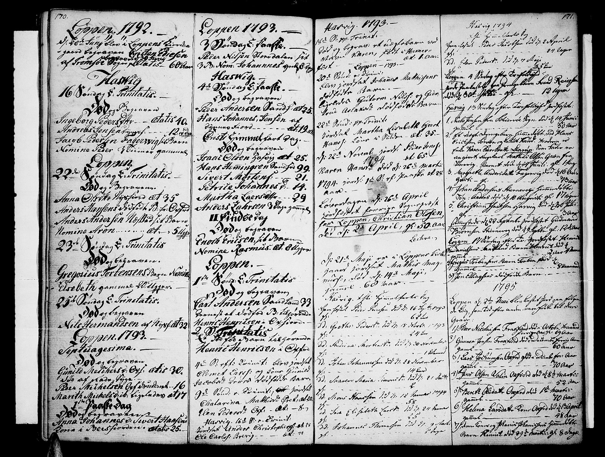 Loppa sokneprestkontor, SATØ/S-1339/H/Ha/L0002kirke: Parish register (official) no. 2, 1785-1821, p. 170-171