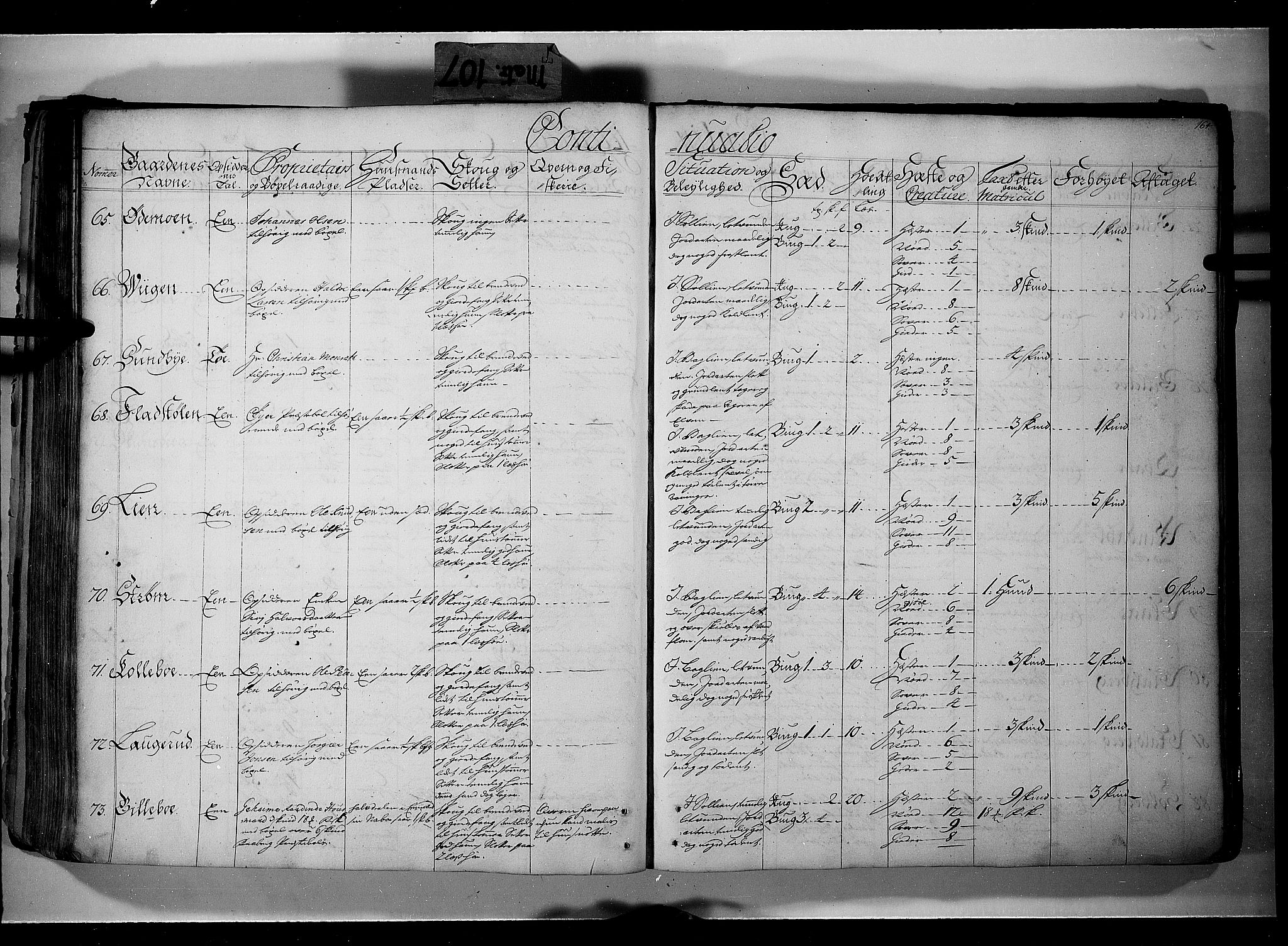 Rentekammeret inntil 1814, Realistisk ordnet avdeling, AV/RA-EA-4070/N/Nb/Nbf/L0107: Gudbrandsdalen eksaminasjonsprotokoll, 1723, p. 163b-164a