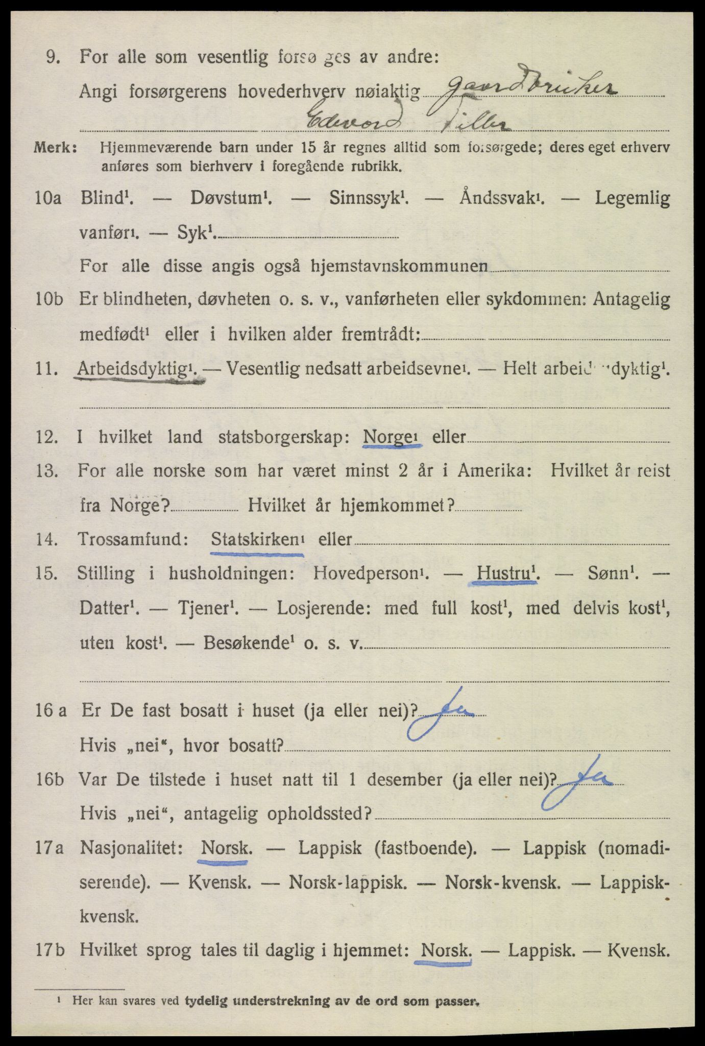 SAT, 1920 census for Skatval, 1920, p. 2456