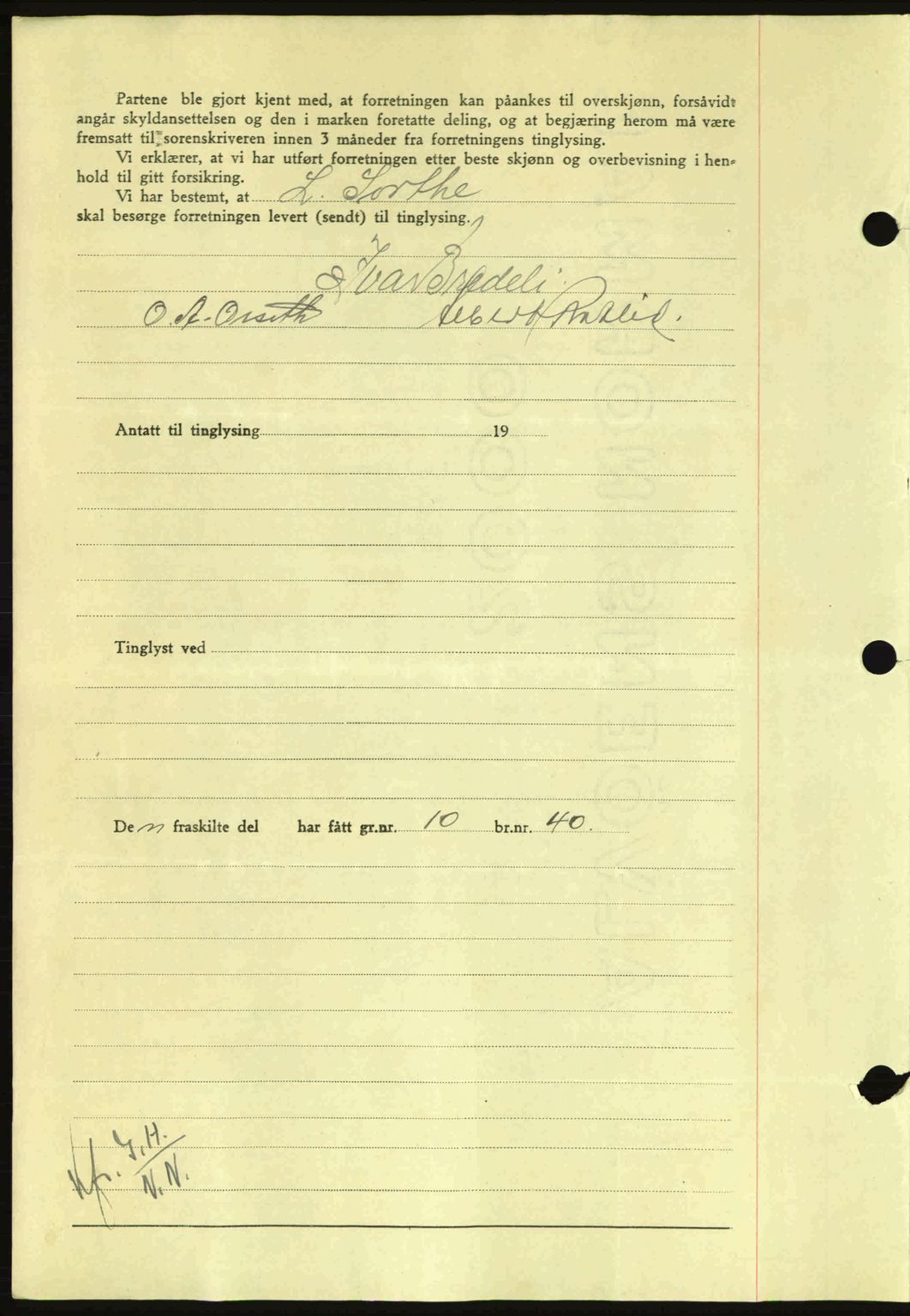 Nordmøre sorenskriveri, AV/SAT-A-4132/1/2/2Ca: Mortgage book no. A94, 1942-1943, Diary no: : 3383/1942