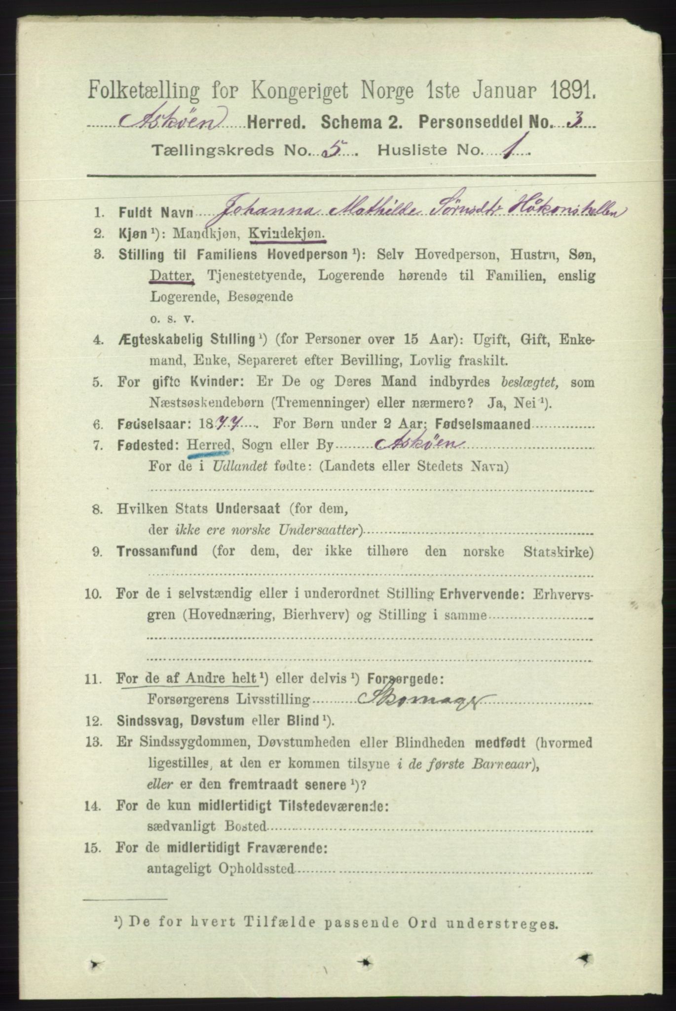 RA, 1891 census for 1247 Askøy, 1891, p. 3498