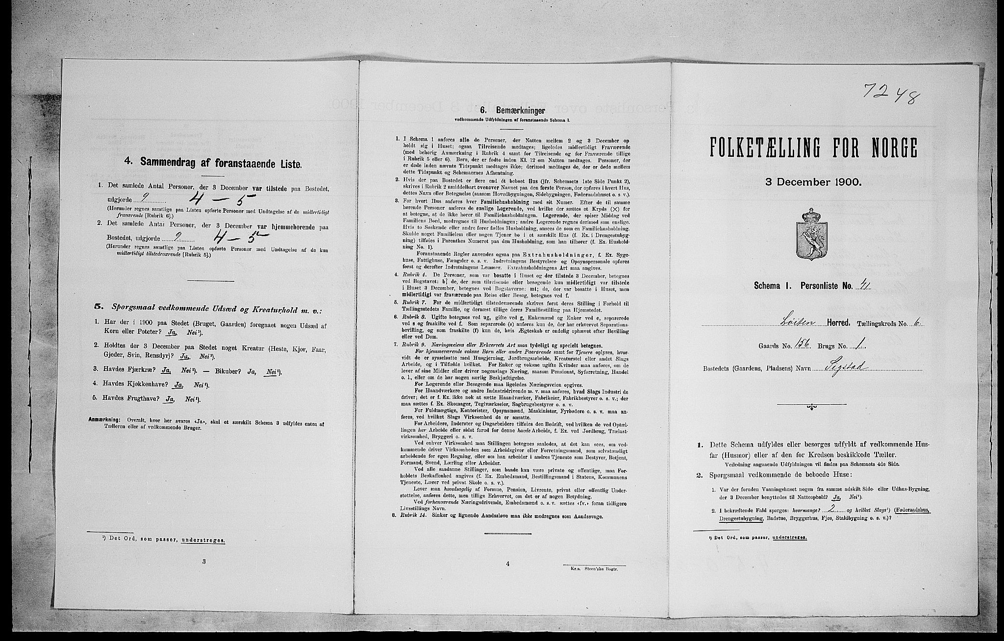 SAH, 1900 census for Løten, 1900, p. 1551