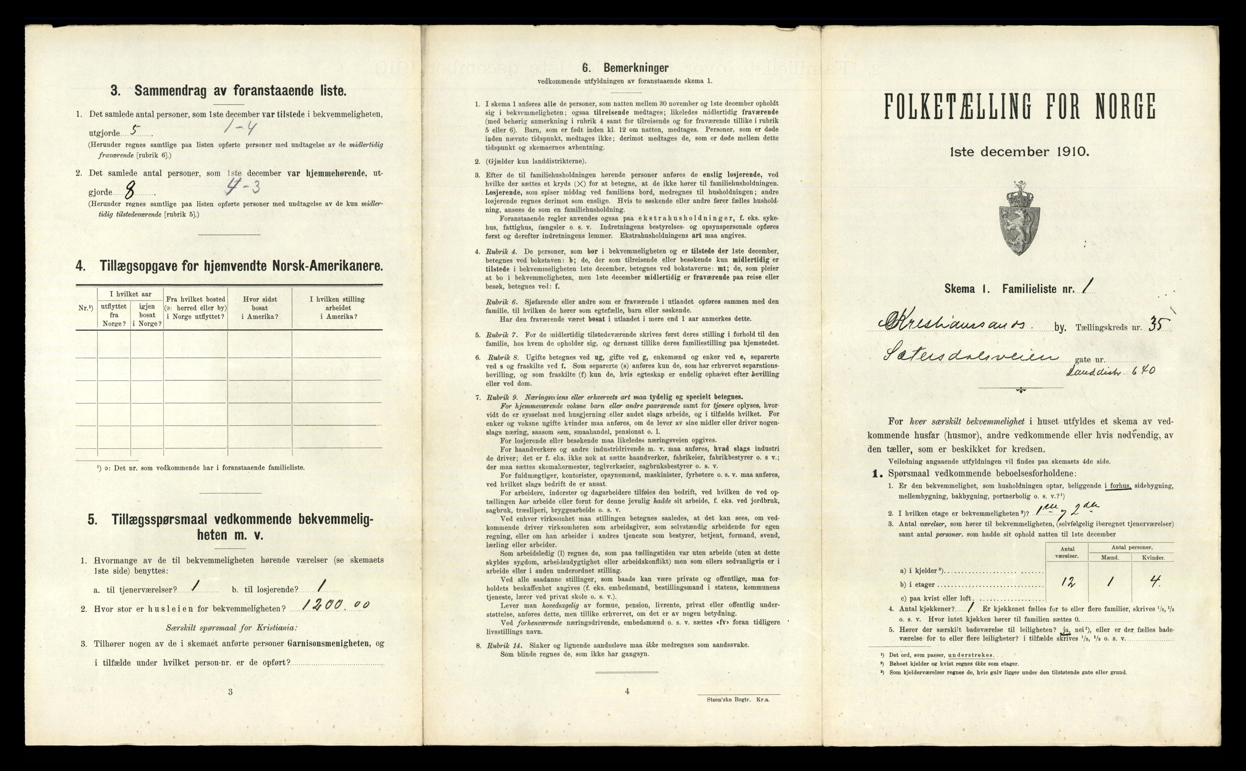 RA, 1910 census for Kristiansand, 1910, p. 9210