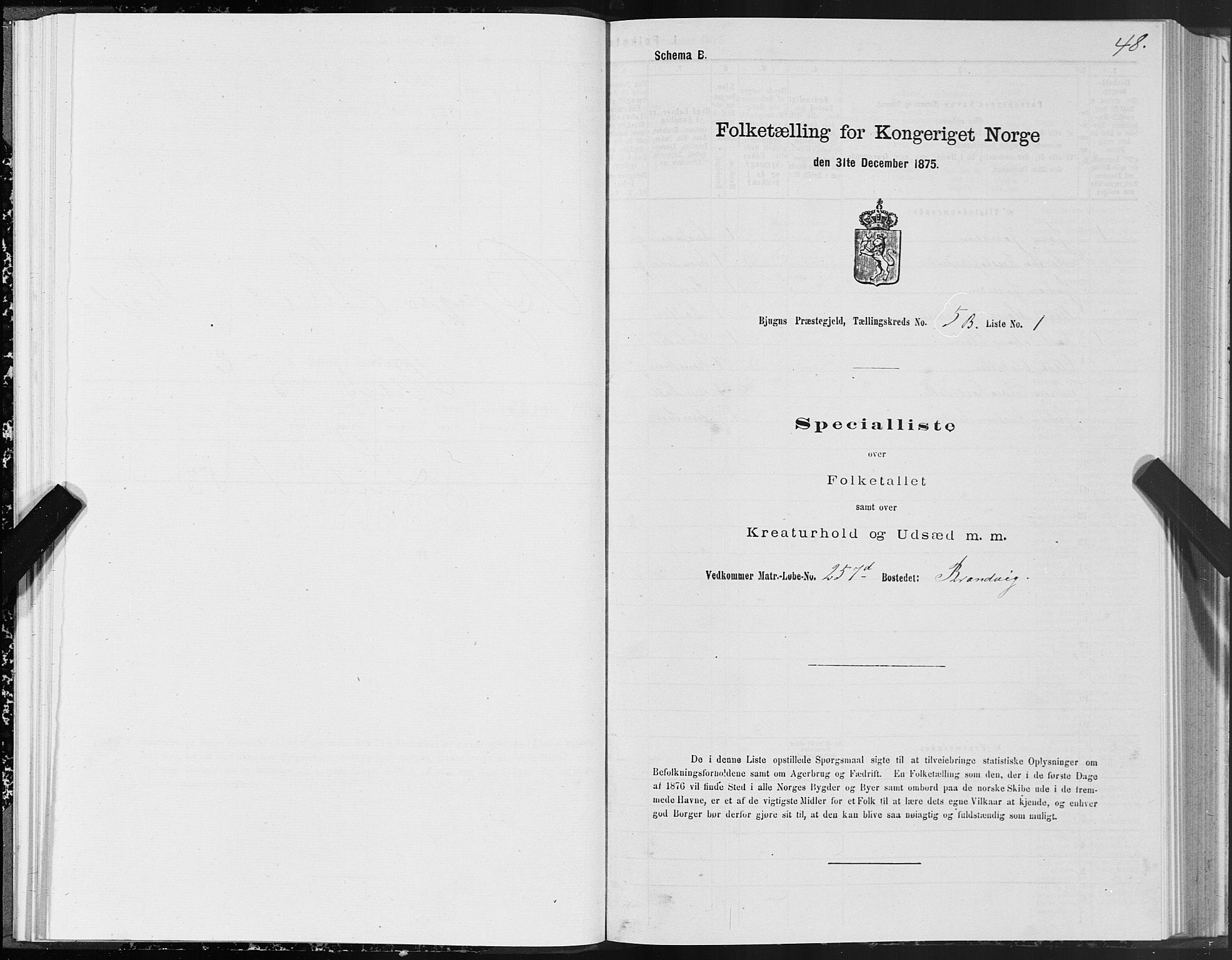 SAT, 1875 census for 1627P Bjugn, 1875, p. 3048