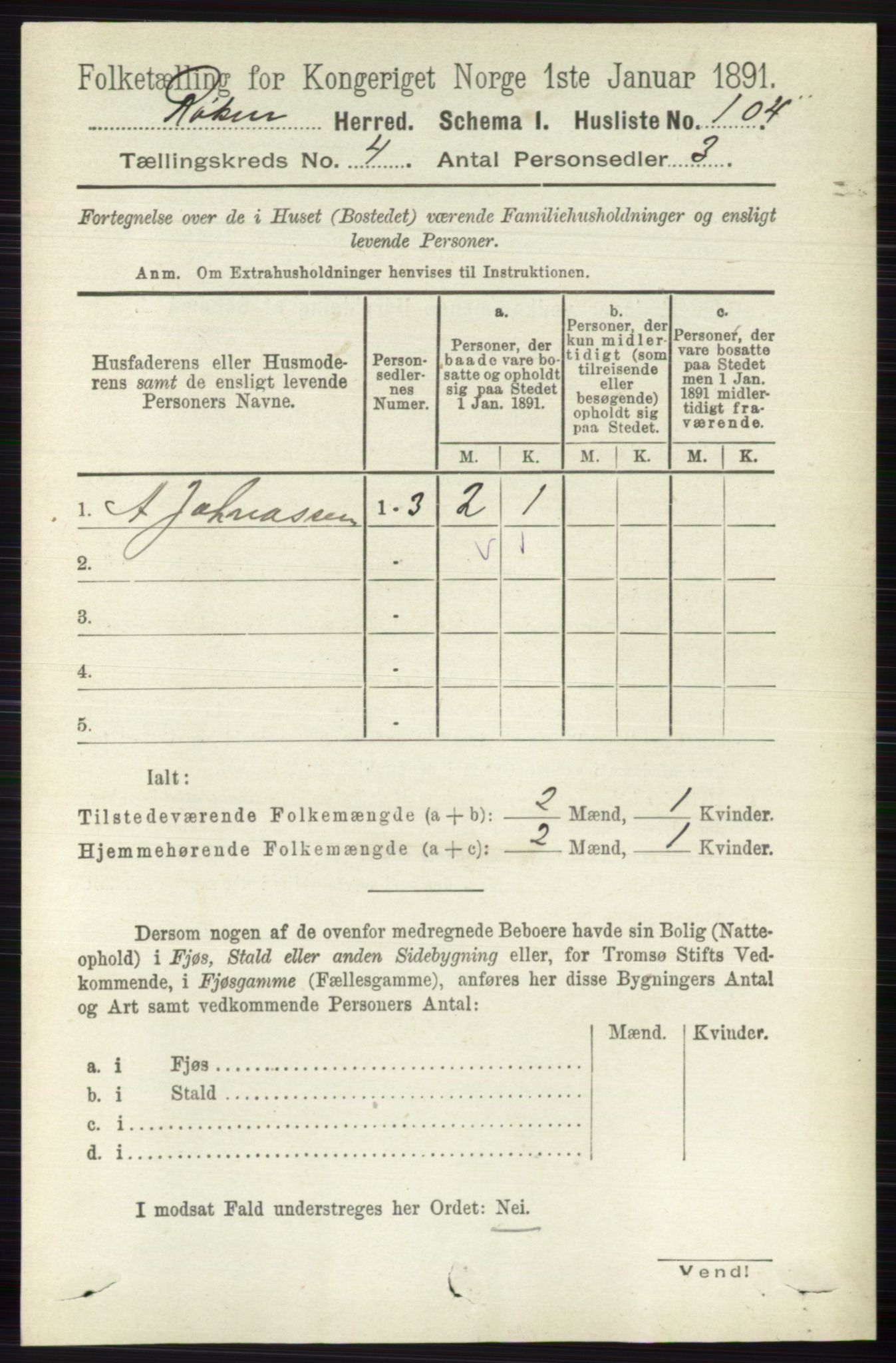 RA, 1891 census for 0627 Røyken, 1891, p. 1838