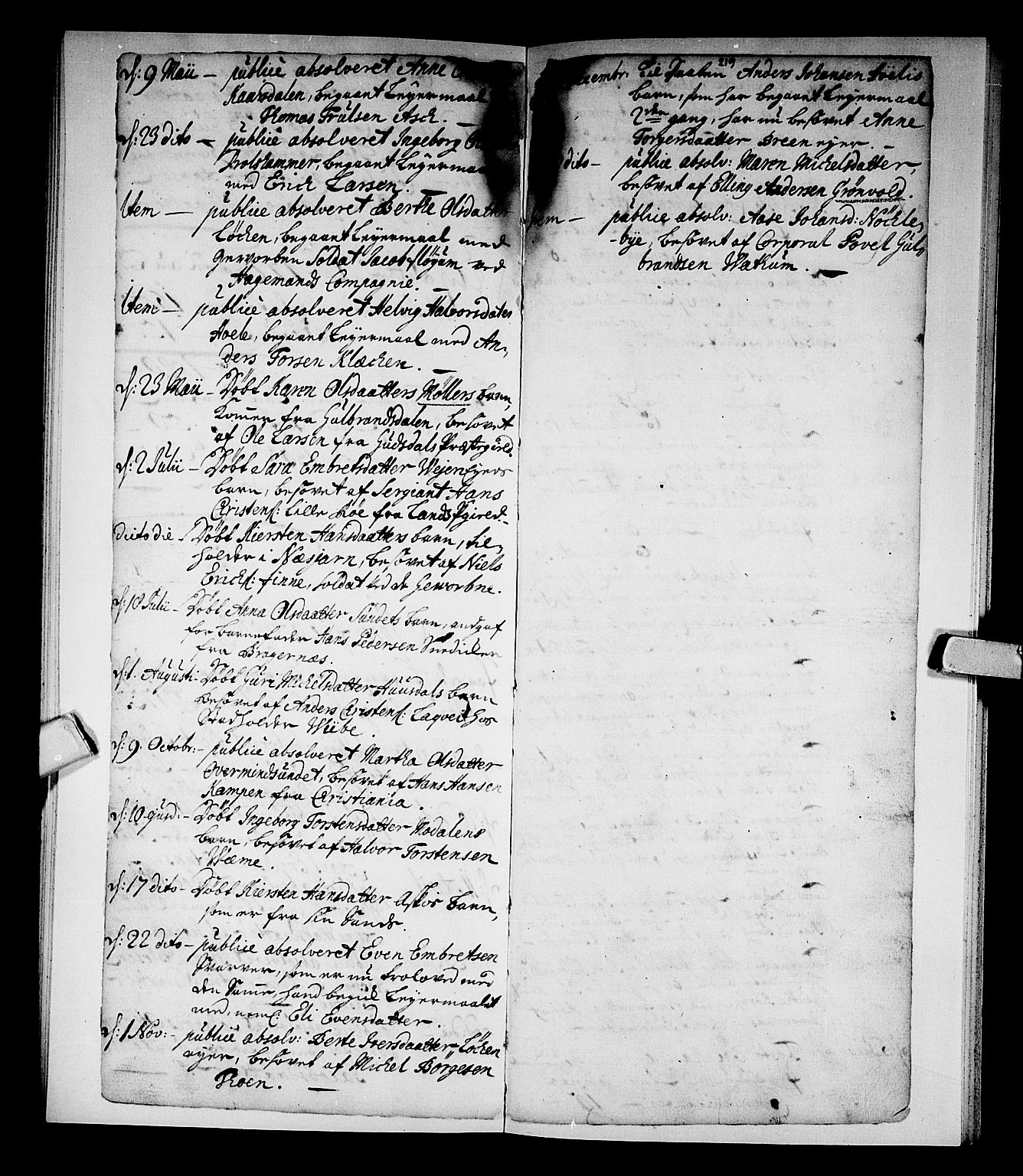 Norderhov kirkebøker, AV/SAKO-A-237/F/Fa/L0002a: Parish register (official) no. 2A, 1716-1725, p. 218-219