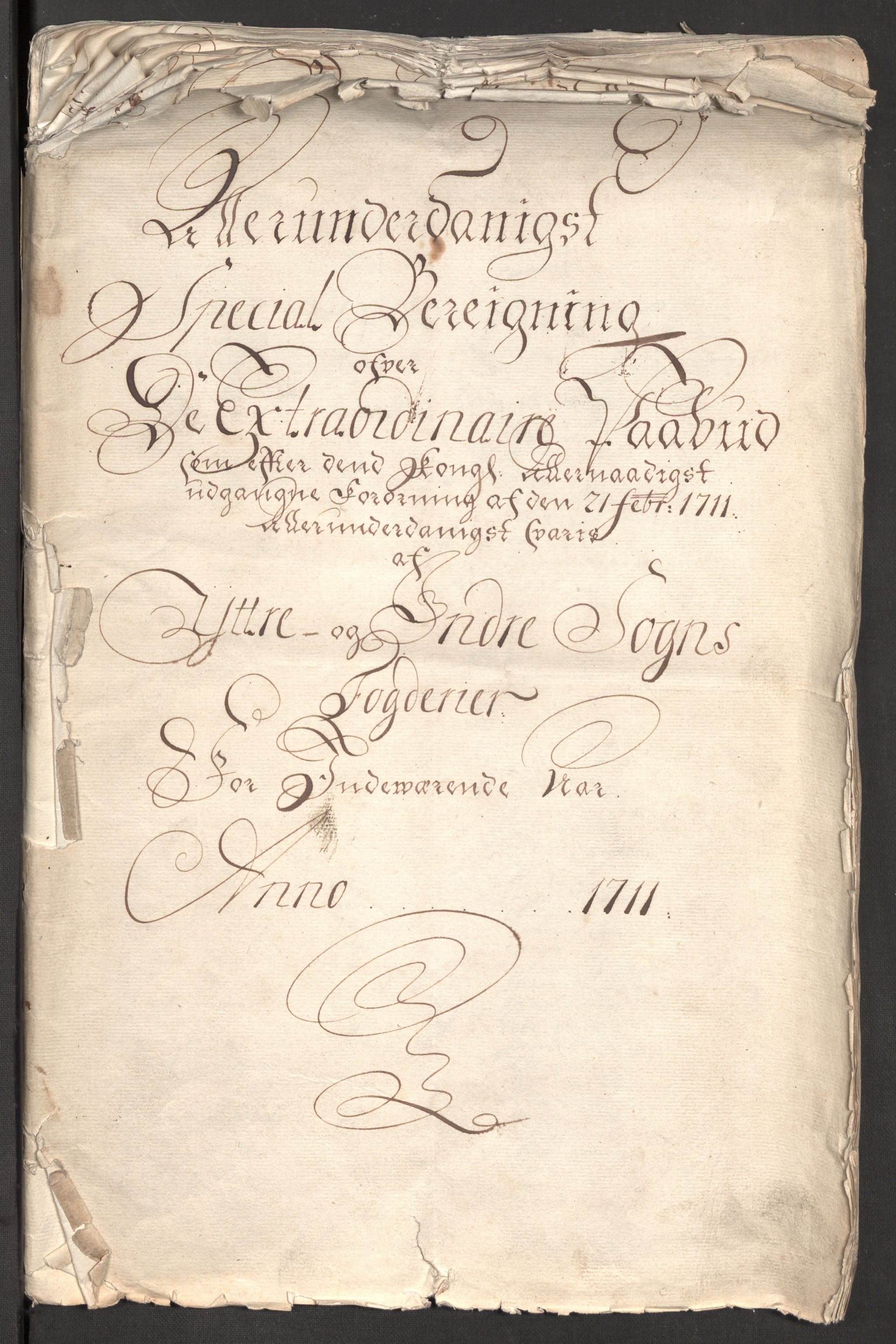 Rentekammeret inntil 1814, Reviderte regnskaper, Fogderegnskap, RA/EA-4092/R52/L3317: Fogderegnskap Sogn, 1711, p. 259