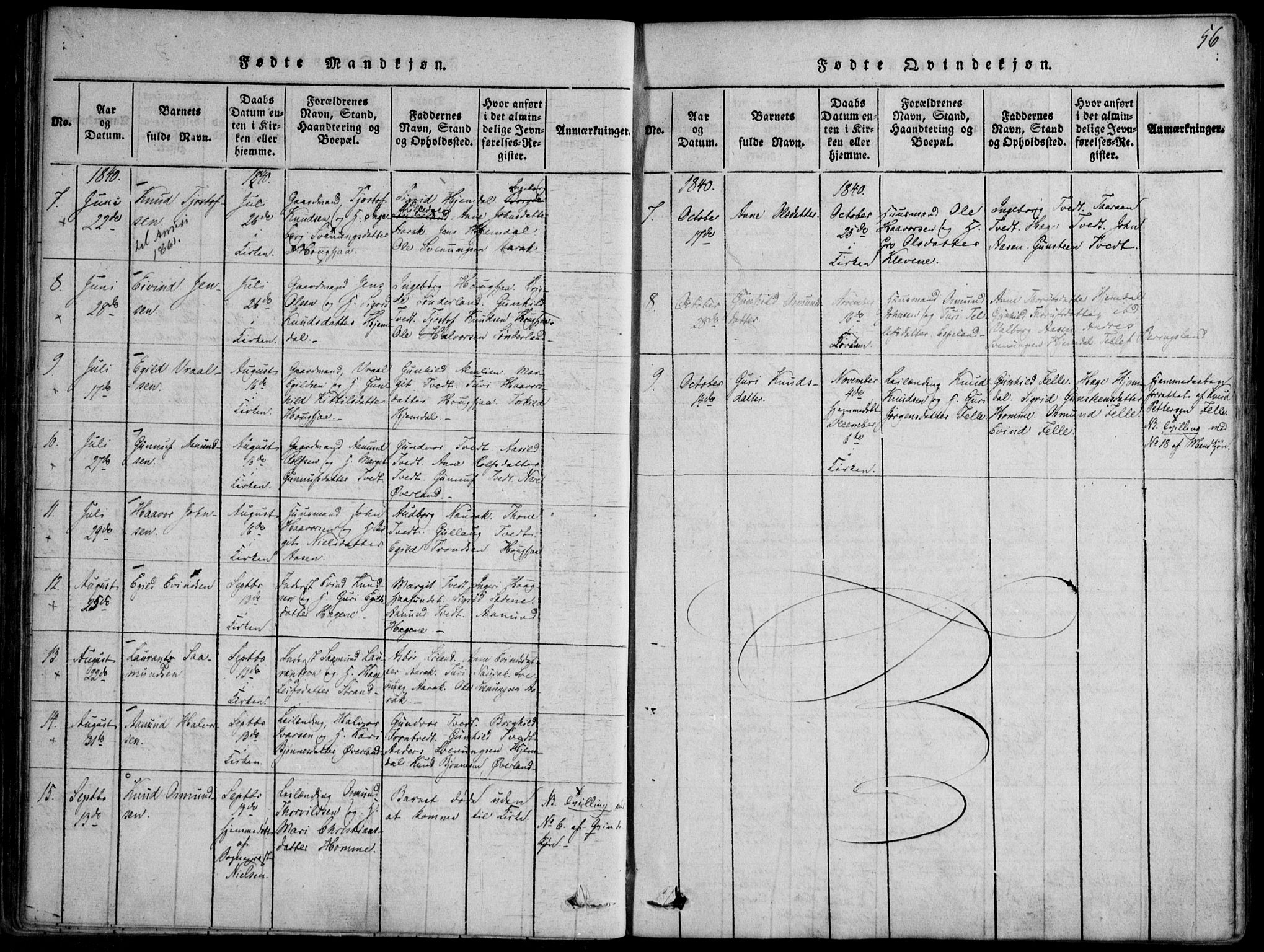 Nissedal kirkebøker, AV/SAKO-A-288/F/Fb/L0001: Parish register (official) no. II 1, 1814-1845, p. 56