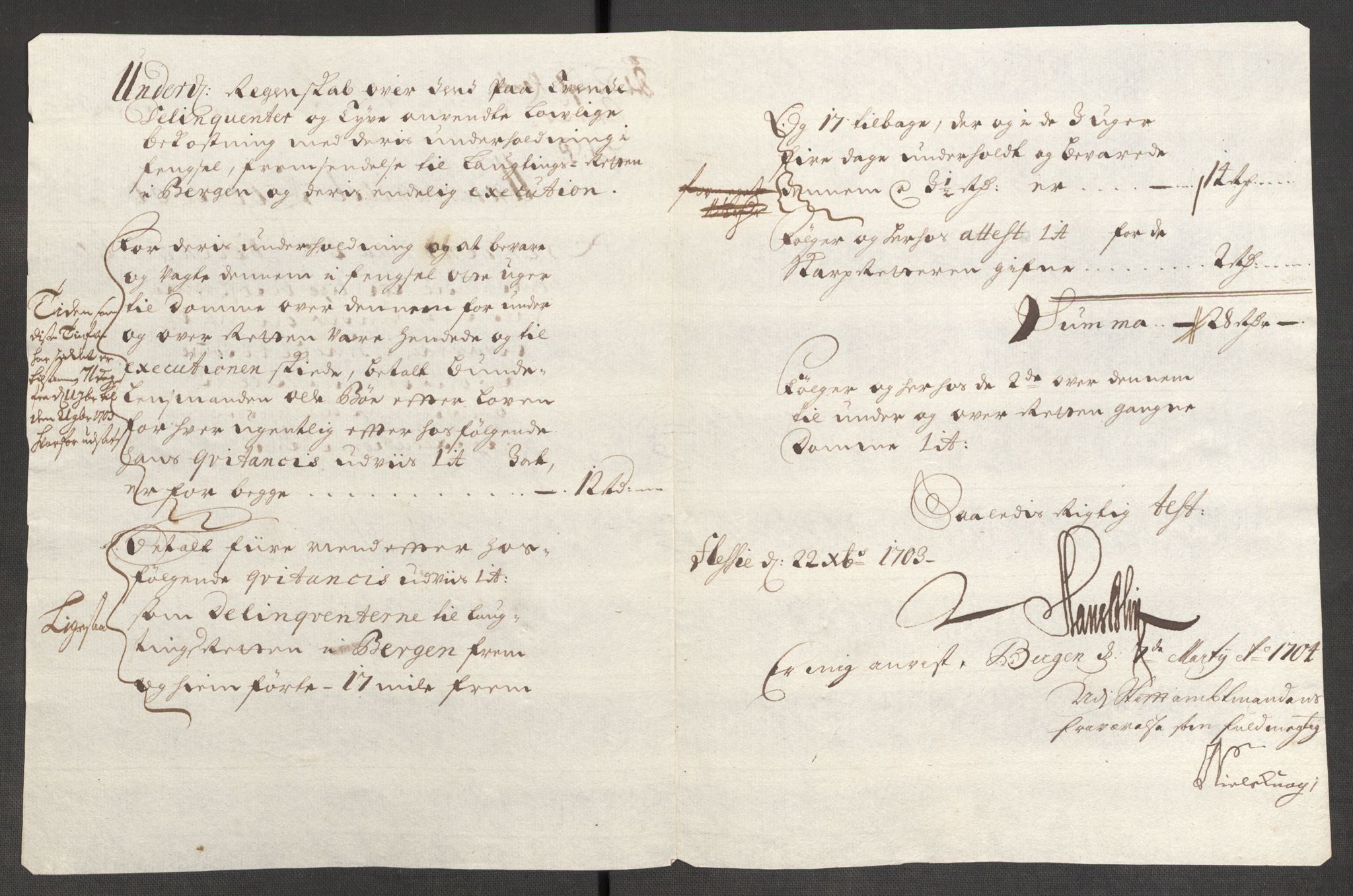 Rentekammeret inntil 1814, Reviderte regnskaper, Fogderegnskap, AV/RA-EA-4092/R52/L3313: Fogderegnskap Sogn, 1703-1704, p. 248