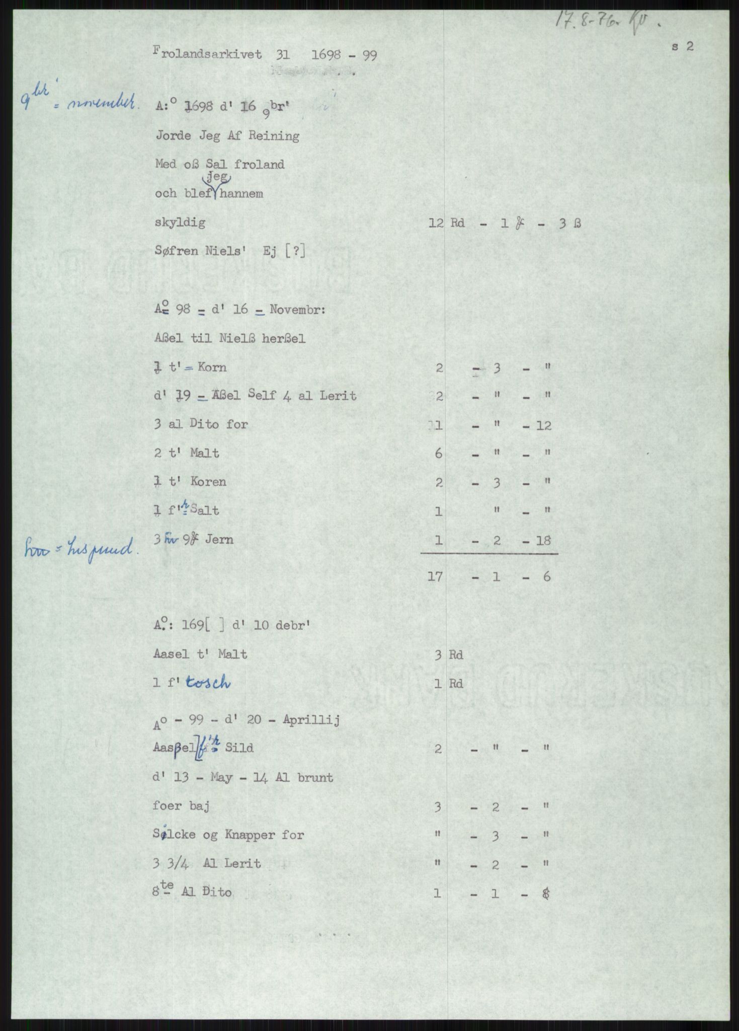 Samlinger til kildeutgivelse, Diplomavskriftsamlingen, AV/RA-EA-4053/H/Ha, p. 2222