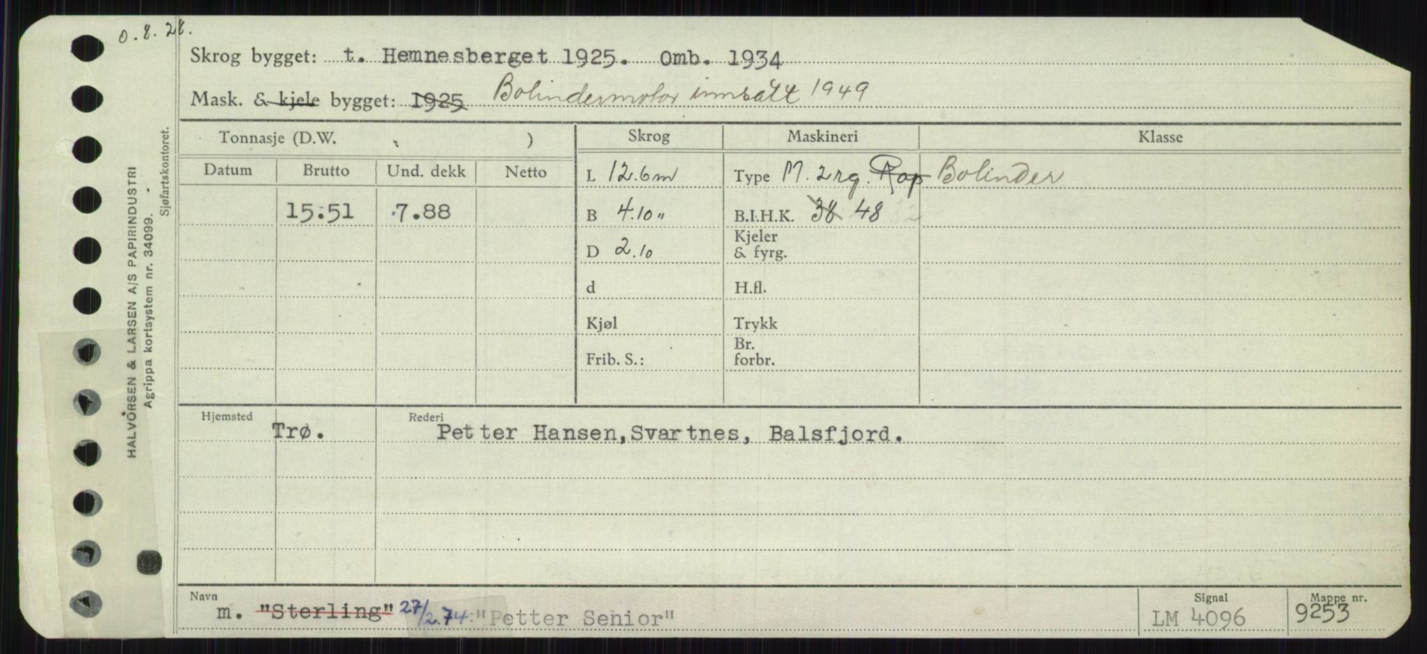 Sjøfartsdirektoratet med forløpere, Skipsmålingen, RA/S-1627/H/Ha/L0004/0002: Fartøy, Mas-R / Fartøy, Odin-R, p. 299