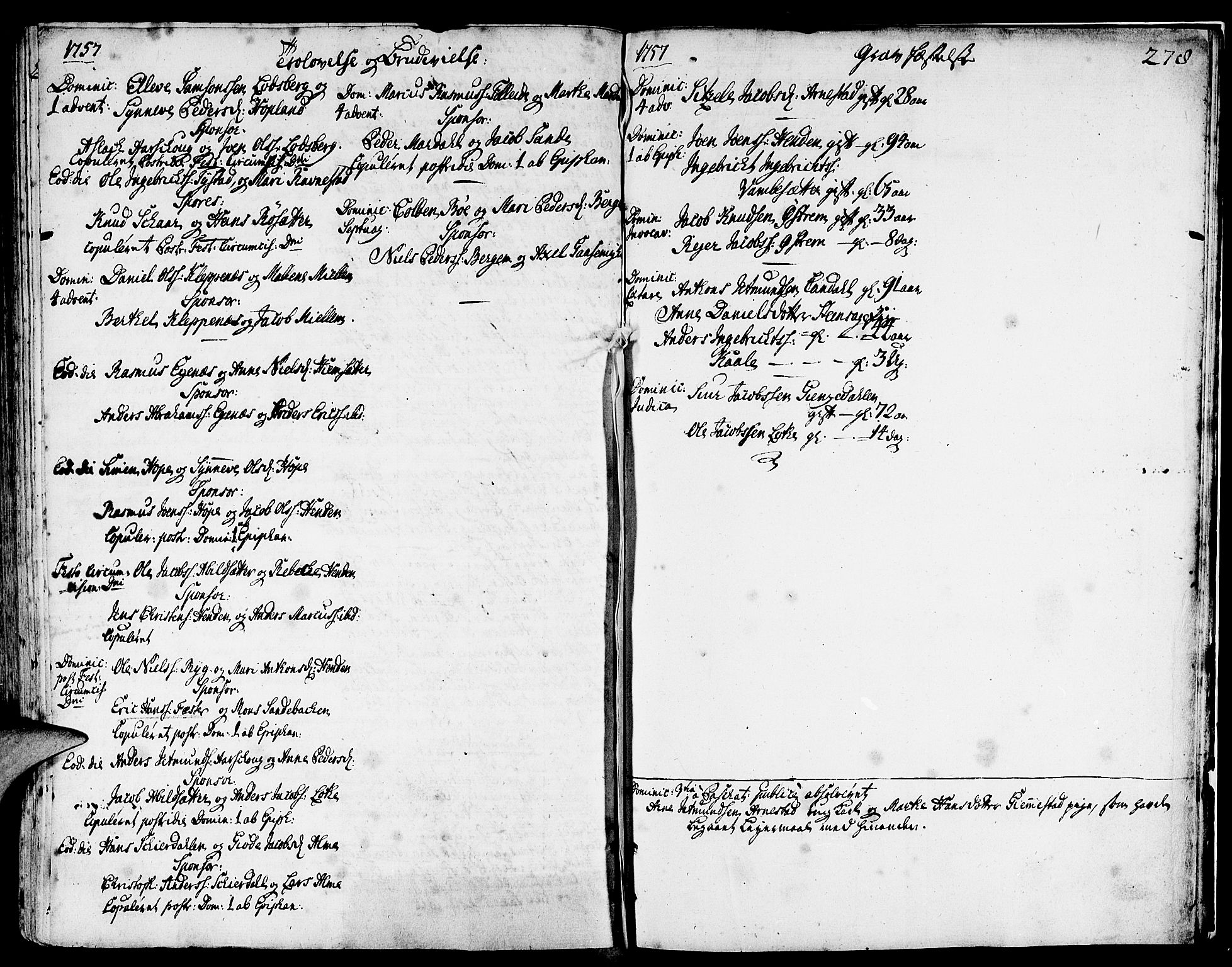 Gloppen sokneprestembete, AV/SAB-A-80101/H/Haa/Haaa/L0003: Parish register (official) no. A 3, 1739-1757, p. 278