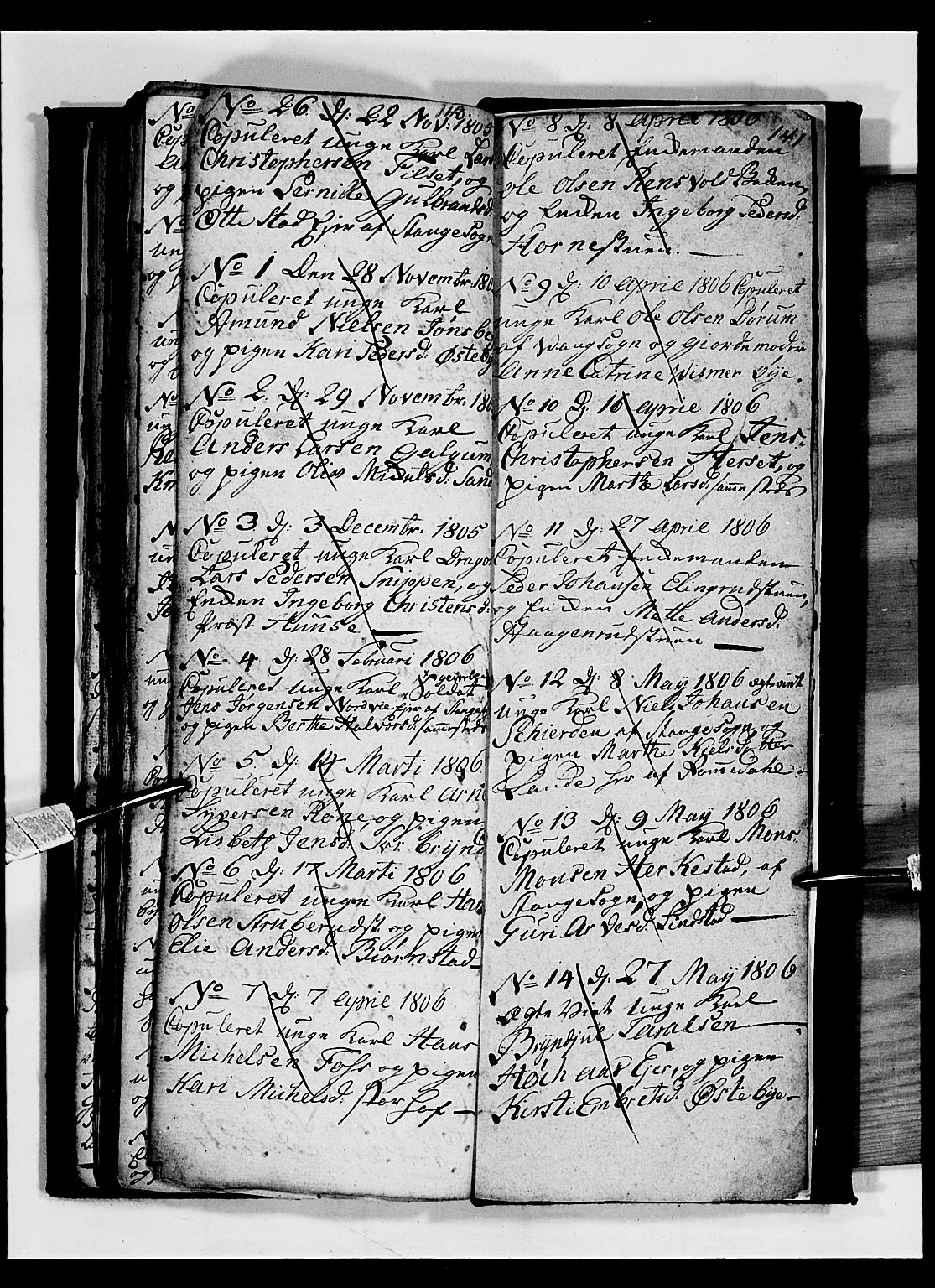 Romedal prestekontor, SAH/PREST-004/L/L0003: Parish register (copy) no. 3, 1801-1806, p. 140-141