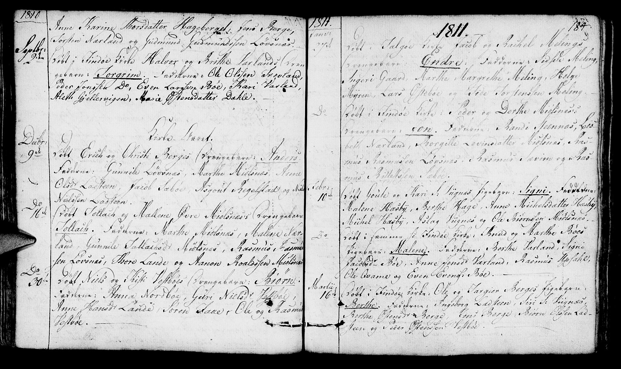 Finnøy sokneprestkontor, SAST/A-101825/H/Ha/Haa/L0005: Parish register (official) no. A 5, 1773-1816, p. 184
