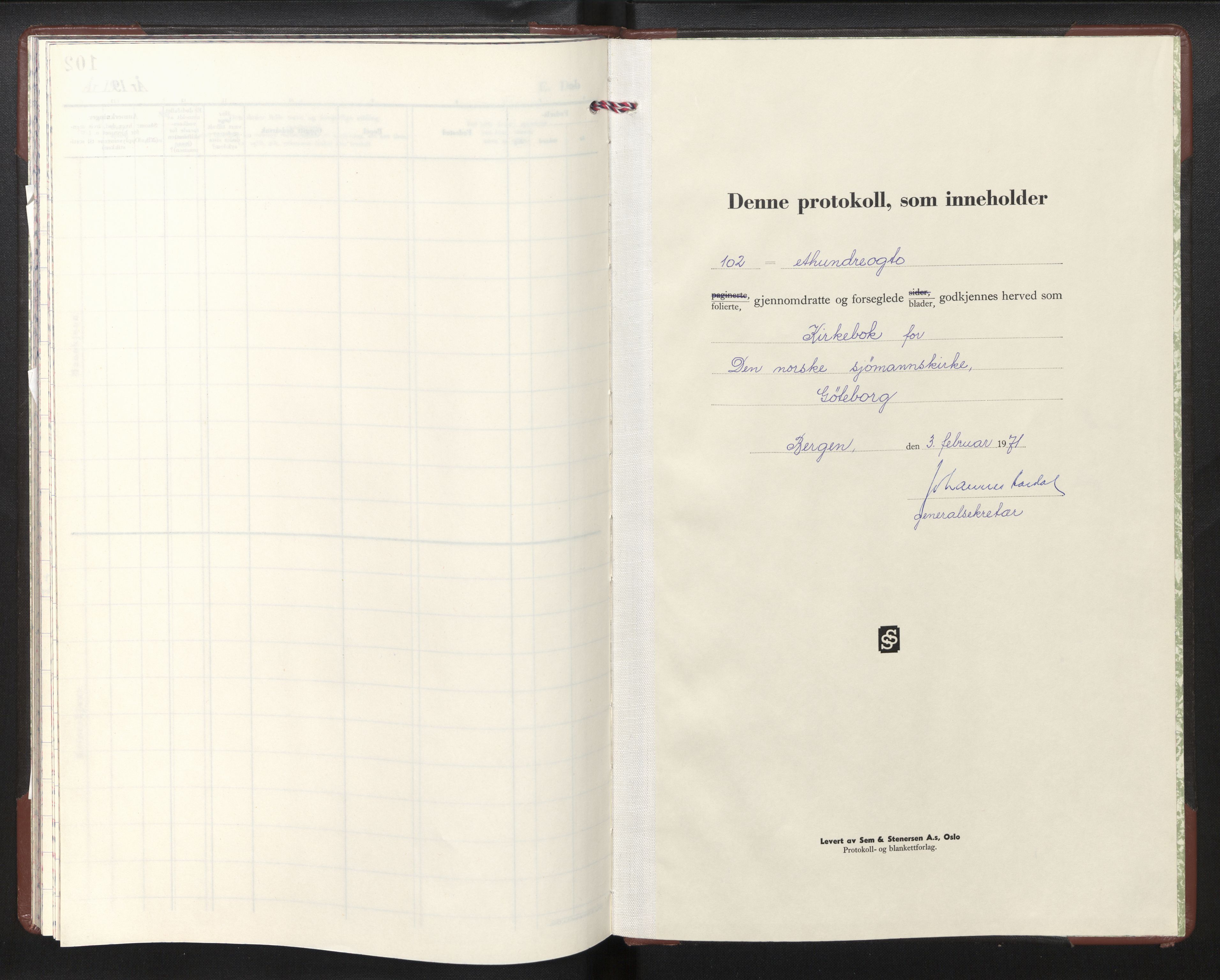 Den norske sjømannsmisjon i utlandet/Gøteborg, SAB/SAB/PA-0109/H/Ha/L0004: Parish register (official) no. A 4, 1971-1979