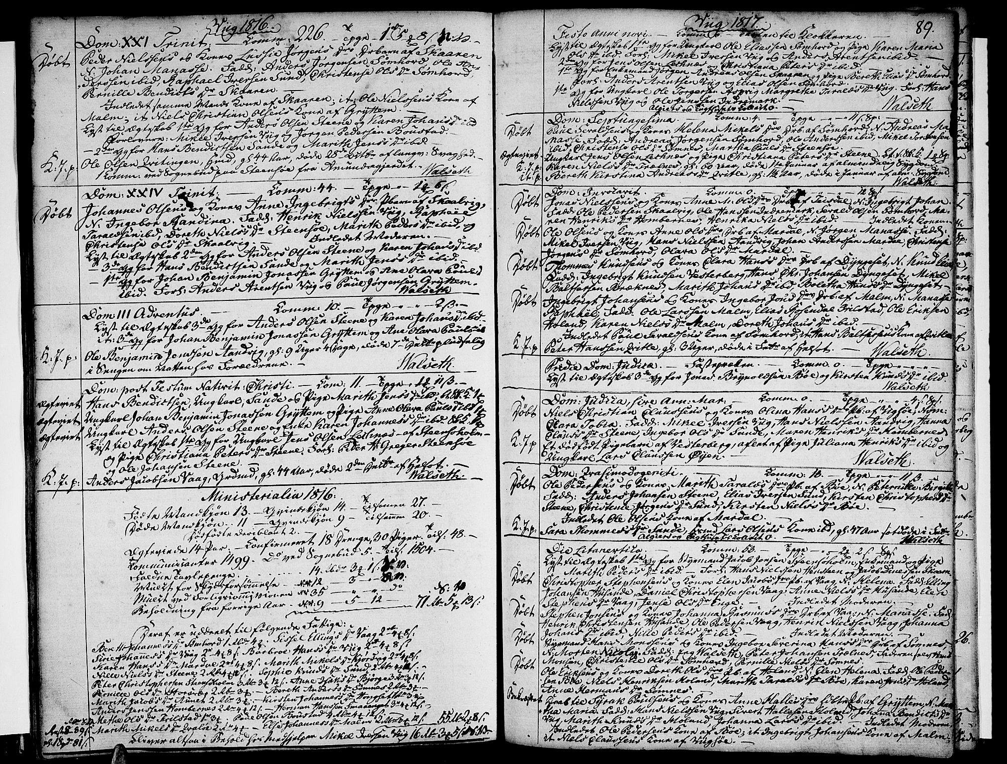 Ministerialprotokoller, klokkerbøker og fødselsregistre - Nordland, SAT/A-1459/812/L0174: Parish register (official) no. 812A03, 1801-1819, p. 89