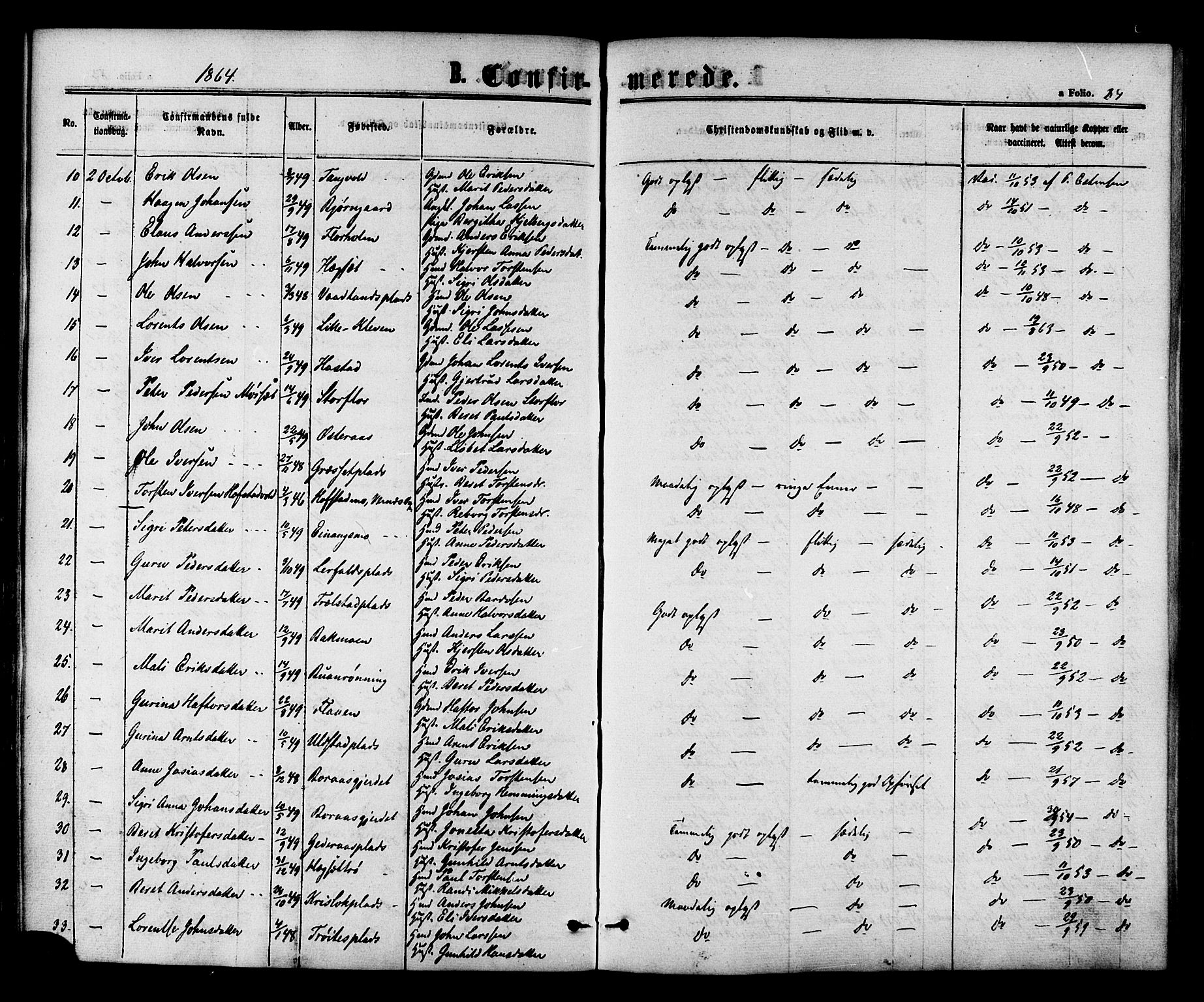 Ministerialprotokoller, klokkerbøker og fødselsregistre - Nord-Trøndelag, SAT/A-1458/703/L0029: Parish register (official) no. 703A02, 1863-1879, p. 84