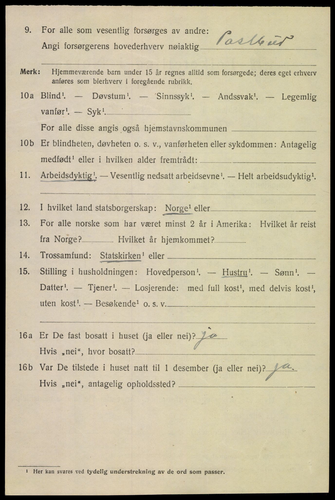 SAK, 1920 census for Mandal, 1920, p. 4096