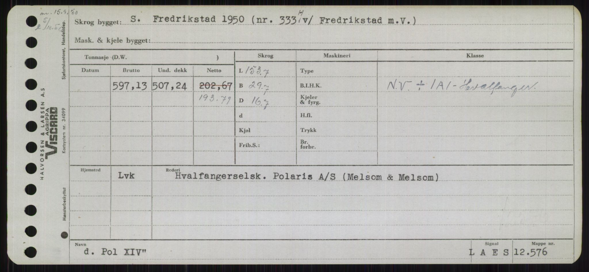 Sjøfartsdirektoratet med forløpere, Skipsmålingen, AV/RA-S-1627/H/Hb/L0004: Fartøy, O-S, p. 97