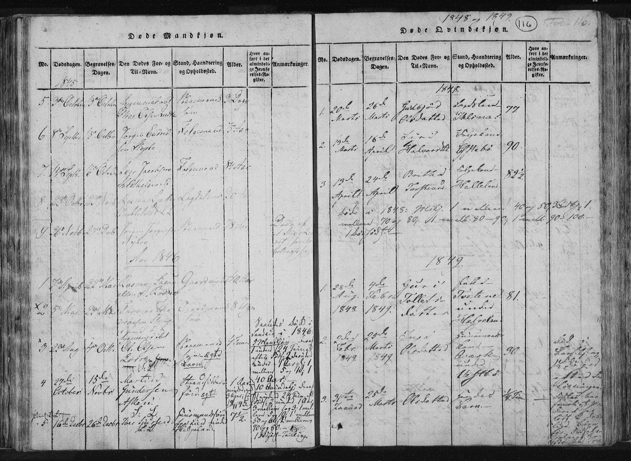 Vikedal sokneprestkontor, AV/SAST-A-101840/01/IV: Parish register (official) no. A 4, 1816-1850, p. 116