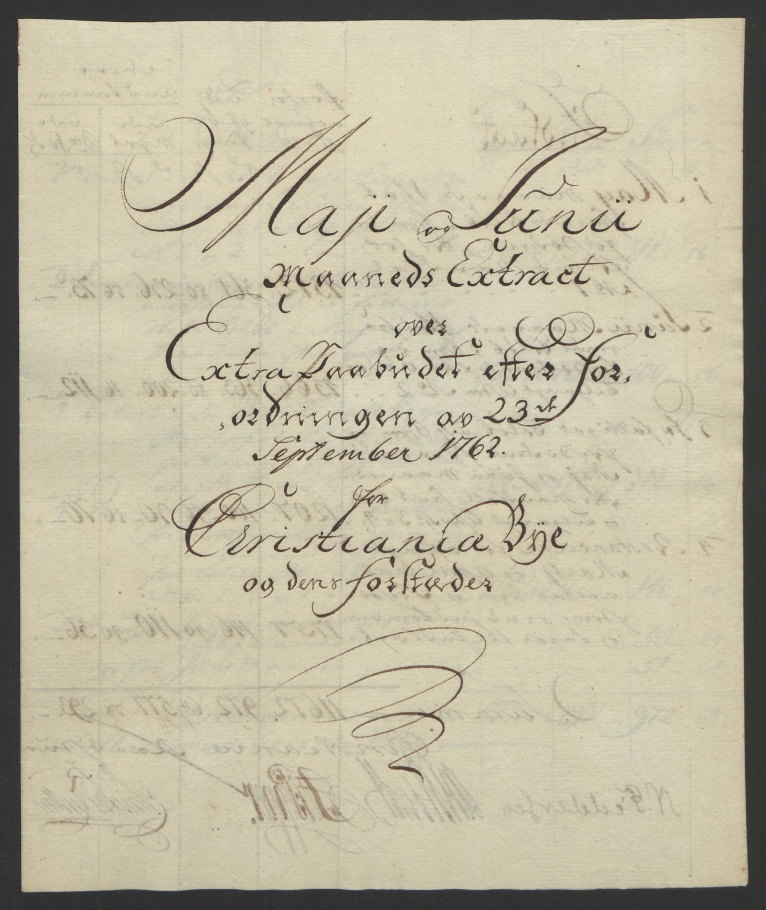 Rentekammeret inntil 1814, Reviderte regnskaper, Byregnskaper, AV/RA-EA-4066/R/Re/L0072/0001: [E13] Kontribusjonsregnskap / Ekstraskatt, 1763-1764, p. 204