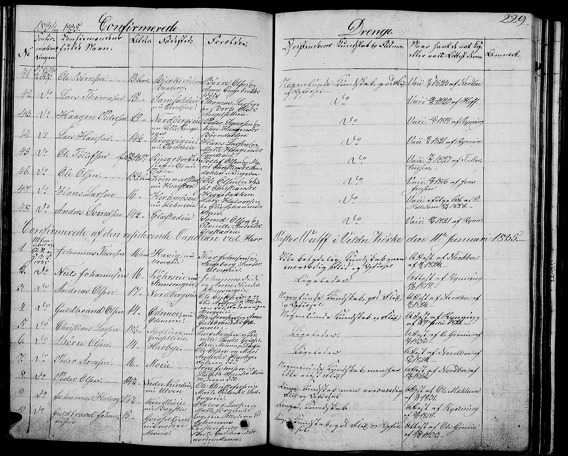 Ringsaker prestekontor, AV/SAH-PREST-014/L/La/L0004: Parish register (copy) no. 4, 1827-1838, p. 229