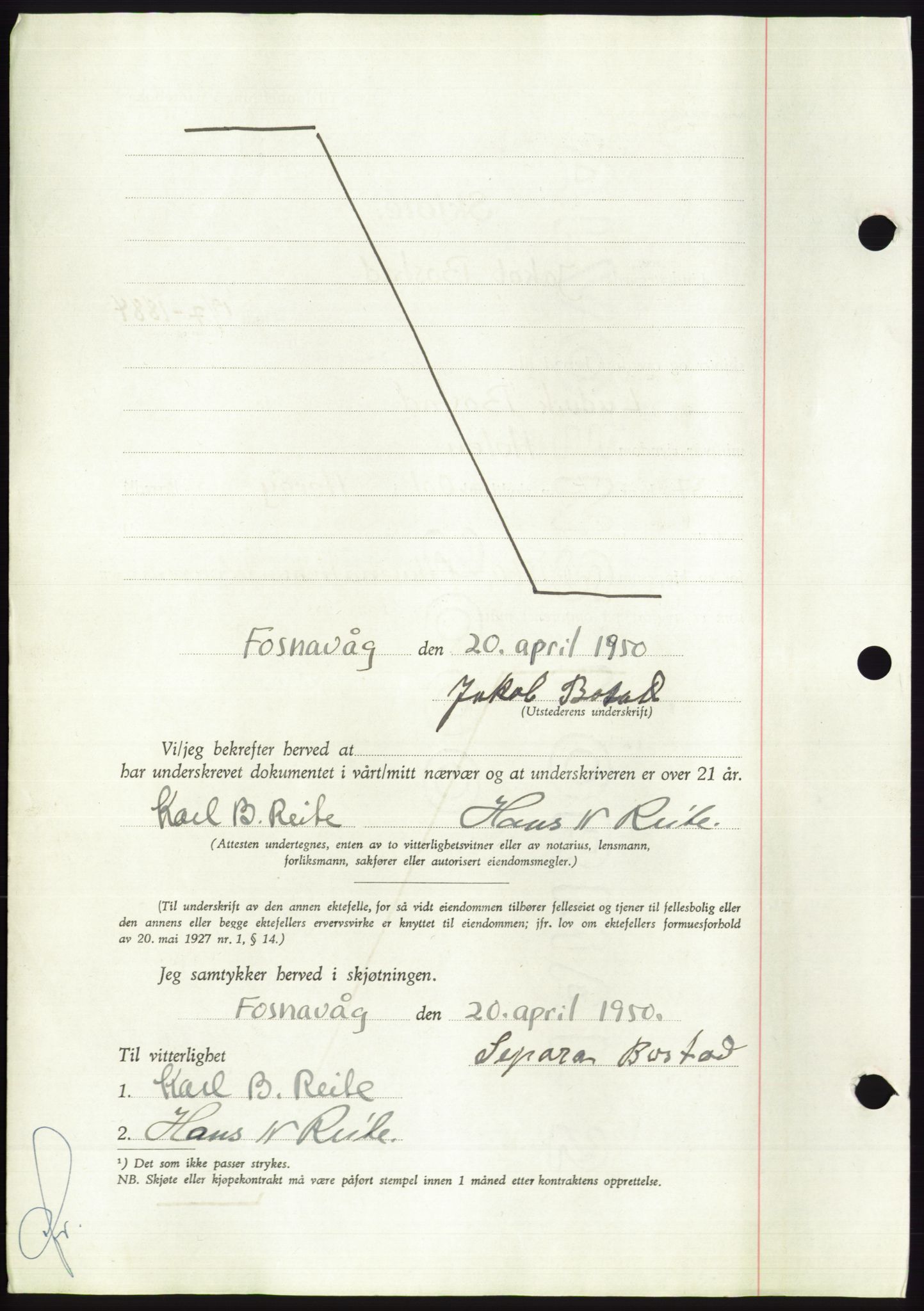 Søre Sunnmøre sorenskriveri, SAT/A-4122/1/2/2C/L0086: Mortgage book no. 12A, 1949-1950, Diary no: : 954/1950