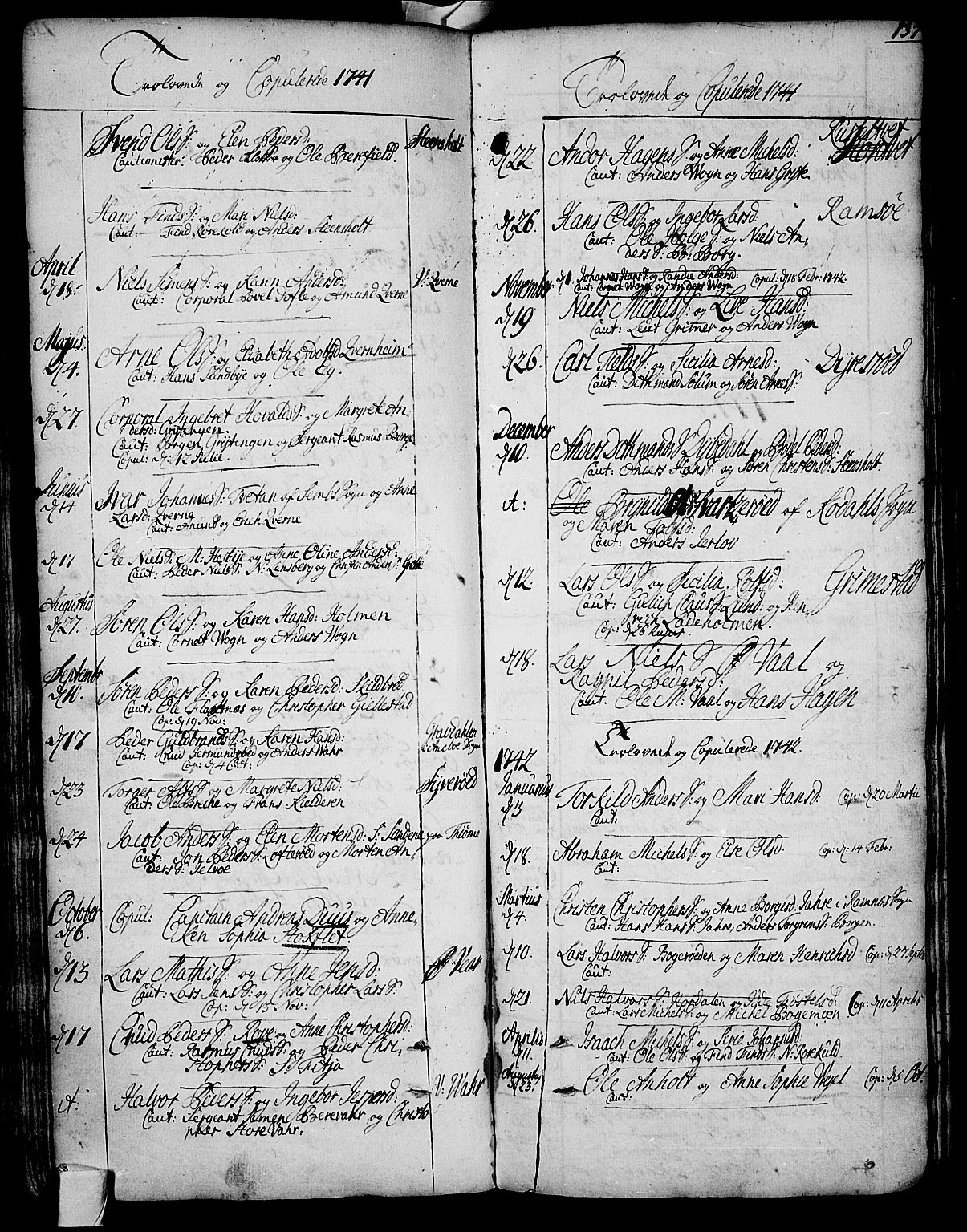 Stokke kirkebøker, SAKO/A-320/F/Fa/L0002: Parish register (official) no. I 2, 1732-1770, p. 137