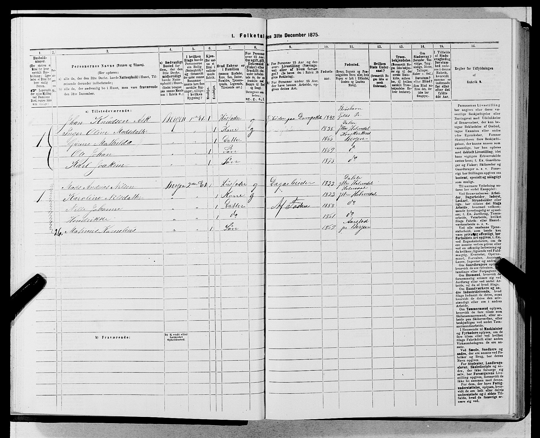 SAB, 1875 census for 1301 Bergen, 1875, p. 4936