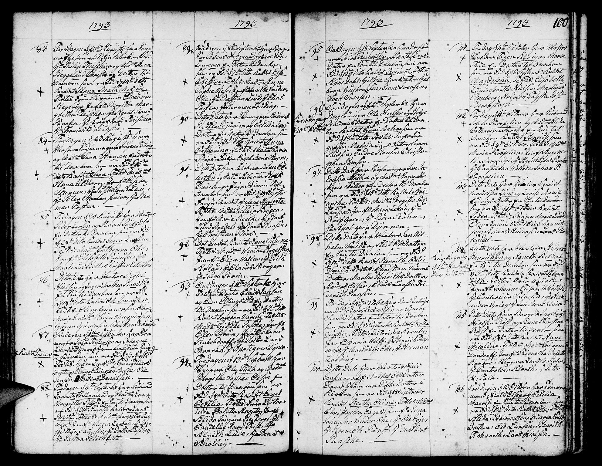 Nykirken Sokneprestembete, AV/SAB-A-77101/H/Haa/L0005: Parish register (official) no. A 5, 1775-1808, p. 100