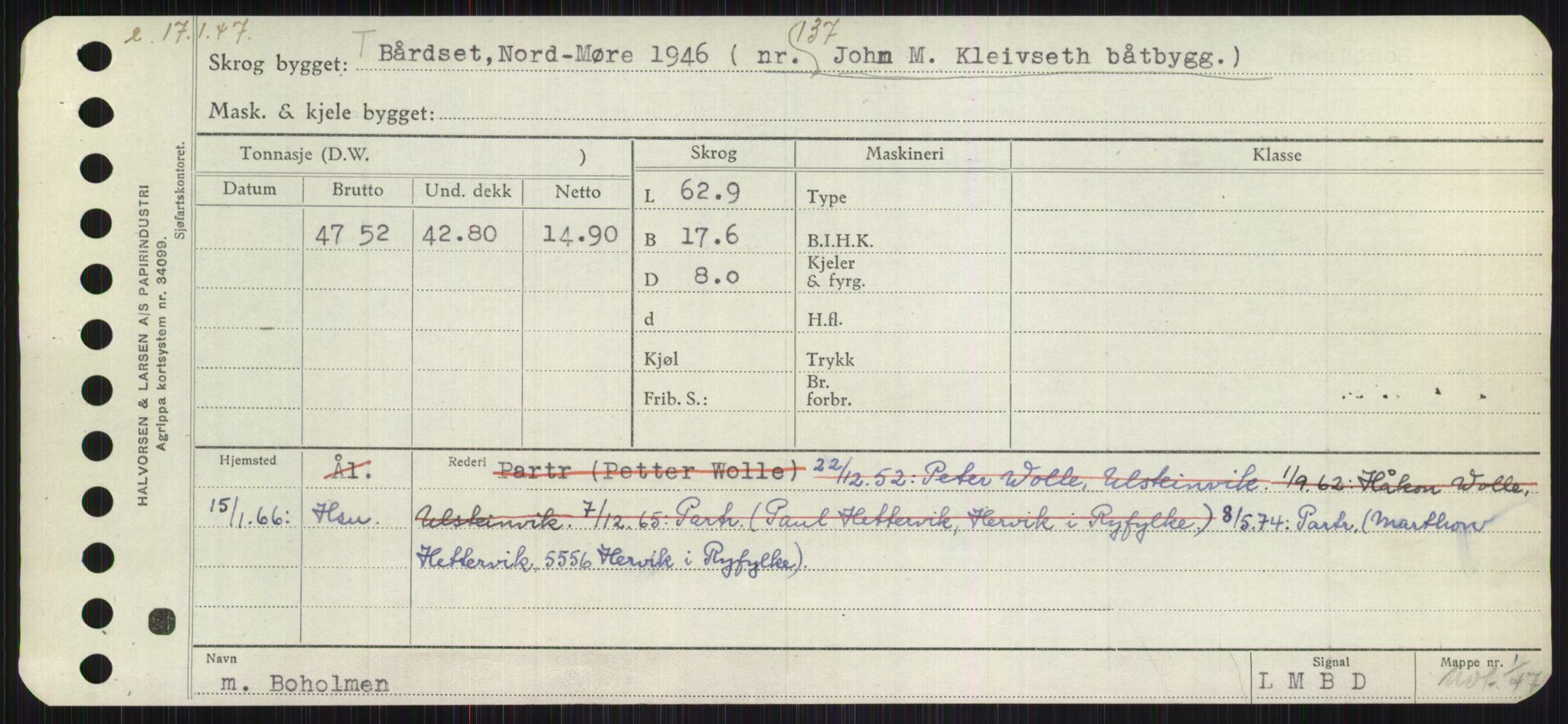 Sjøfartsdirektoratet med forløpere, Skipsmålingen, RA/S-1627/H/Ha/L0001/0002: Fartøy, A-Eig / Fartøy Bjør-Eig, p. 111