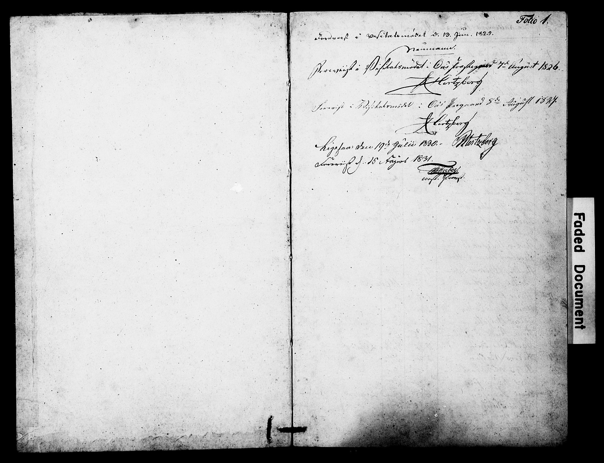 Os sokneprestembete, SAB/A-99929: Parish register (official) no. A 19, 1817-1830