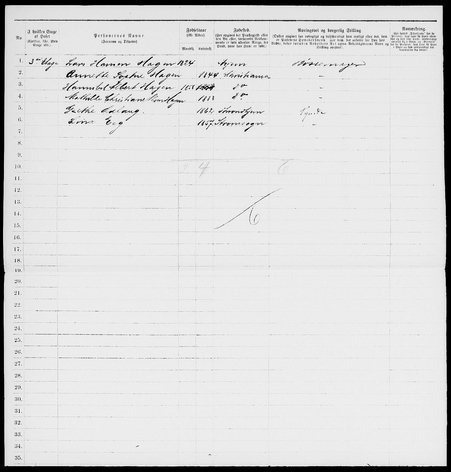 RA, 1885 census for 0301 Kristiania, 1885, p. 555