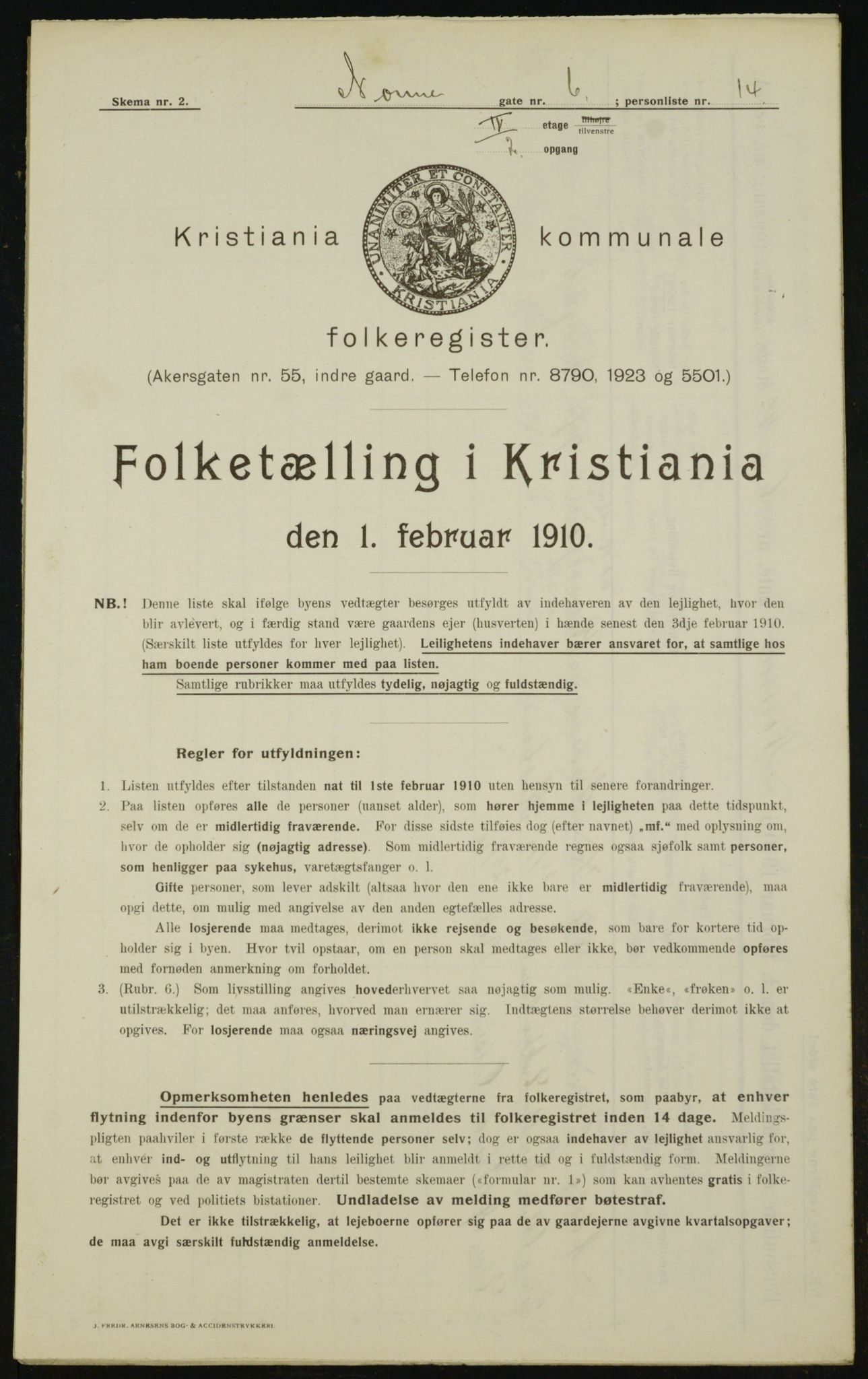 OBA, Municipal Census 1910 for Kristiania, 1910, p. 68936