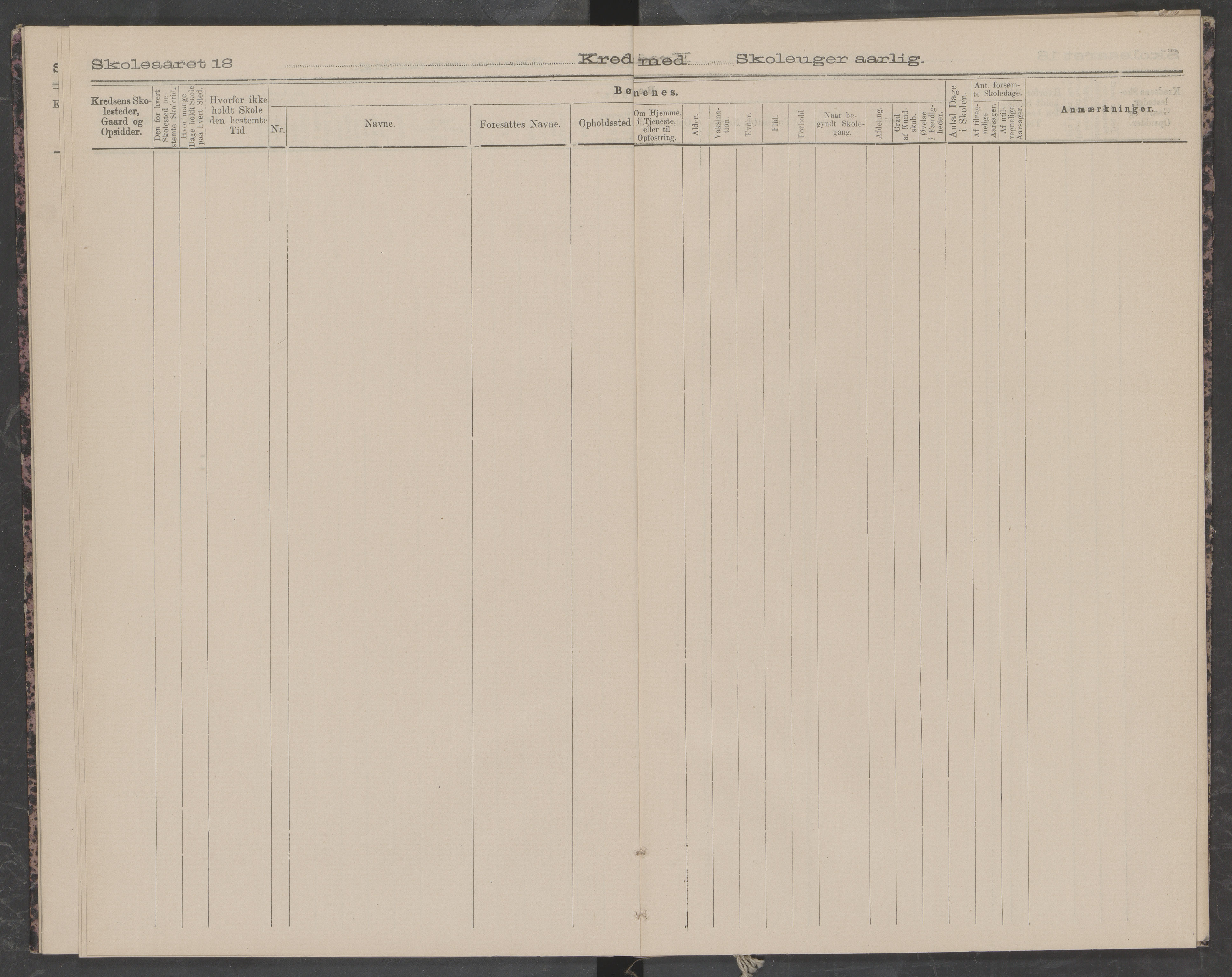 Beiarn kommune. Moldjord skolekrets, AIN/K-18390.510.14/442/L0003: Karakter/oversiktsprotokoll, 1891-1892