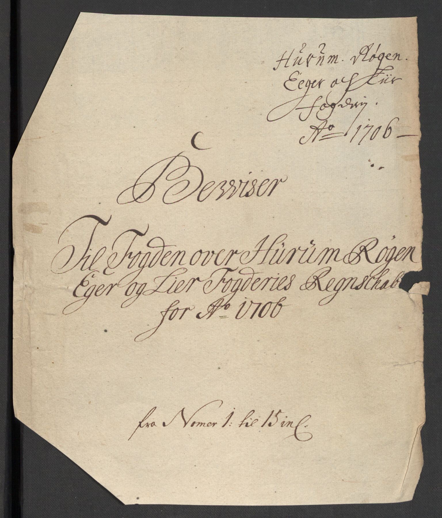 Rentekammeret inntil 1814, Reviderte regnskaper, Fogderegnskap, RA/EA-4092/R30/L1701: Fogderegnskap Hurum, Røyken, Eiker og Lier, 1706-1707, p. 17