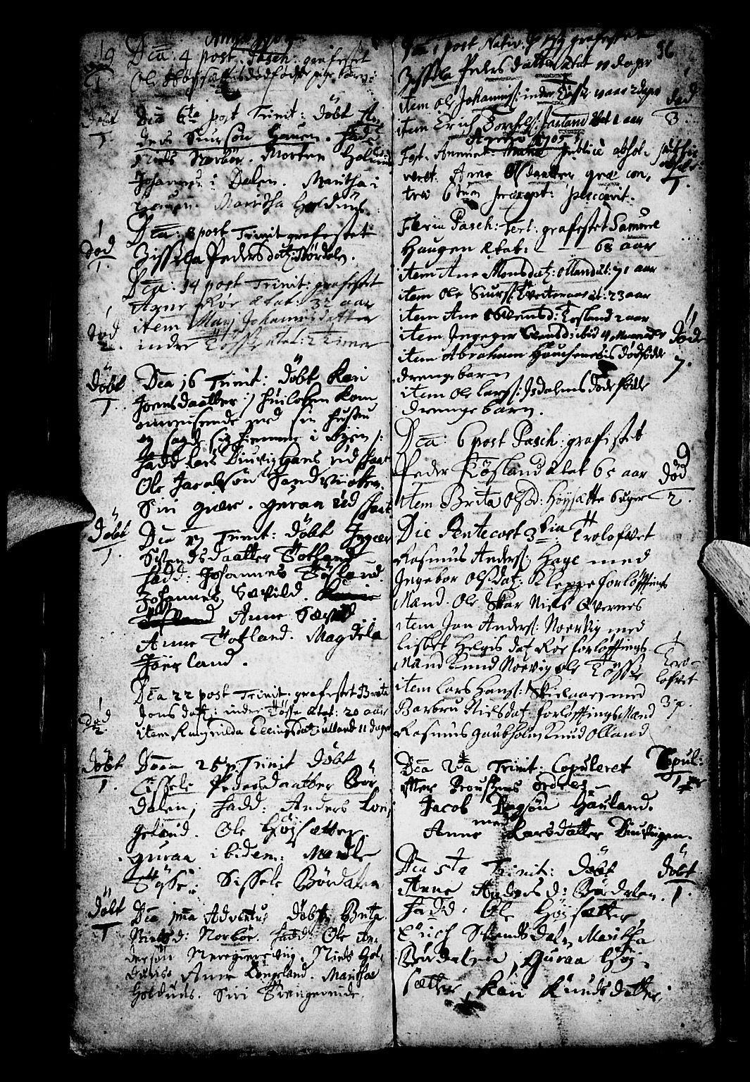 Os sokneprestembete, SAB/A-99929: Parish register (official) no. A 4, 1669-1760, p. 36