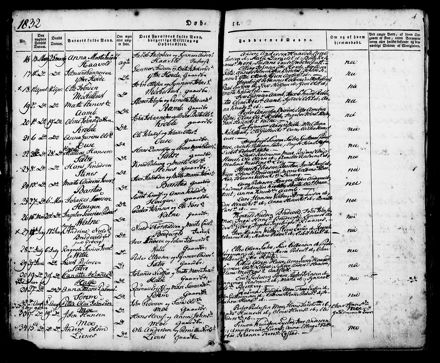 Ministerialprotokoller, klokkerbøker og fødselsregistre - Møre og Romsdal, AV/SAT-A-1454/513/L0174: Parish register (official) no. 513A01, 1831-1855, p. 4