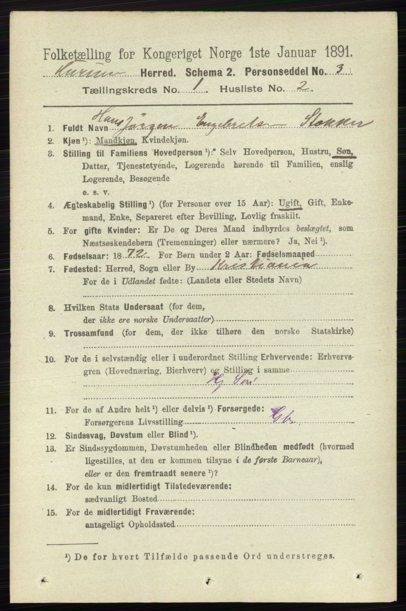 RA, 1891 census for 0628 Hurum, 1891, p. 89