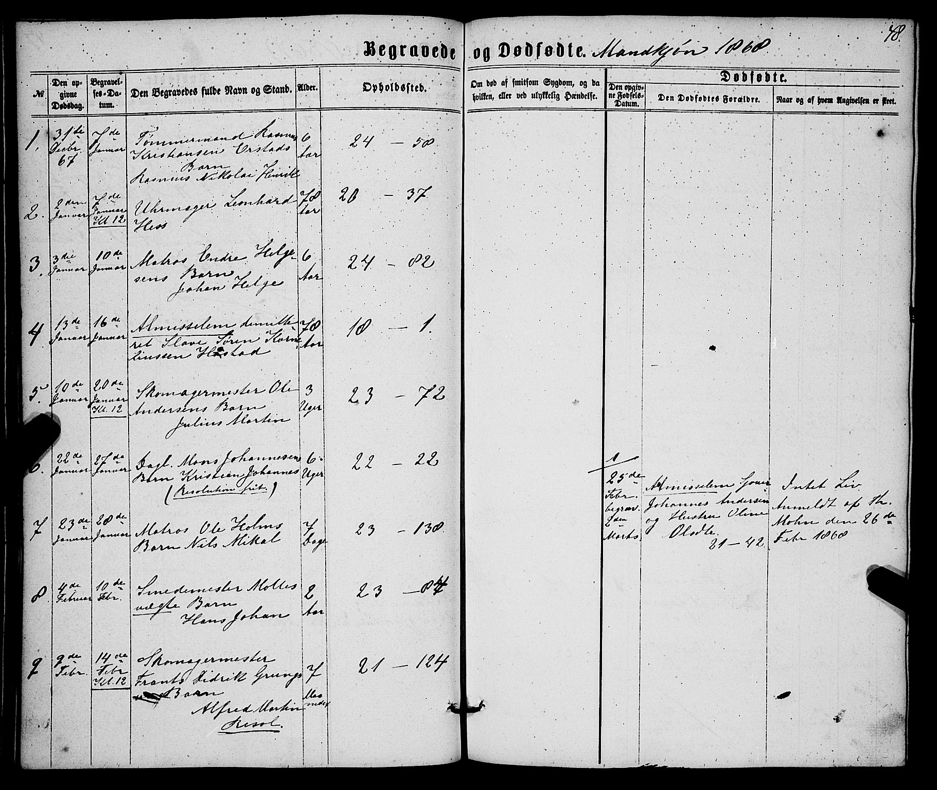 Korskirken sokneprestembete, SAB/A-76101/H/Haa/L0045: Parish register (official) no. E 3, 1863-1875, p. 48