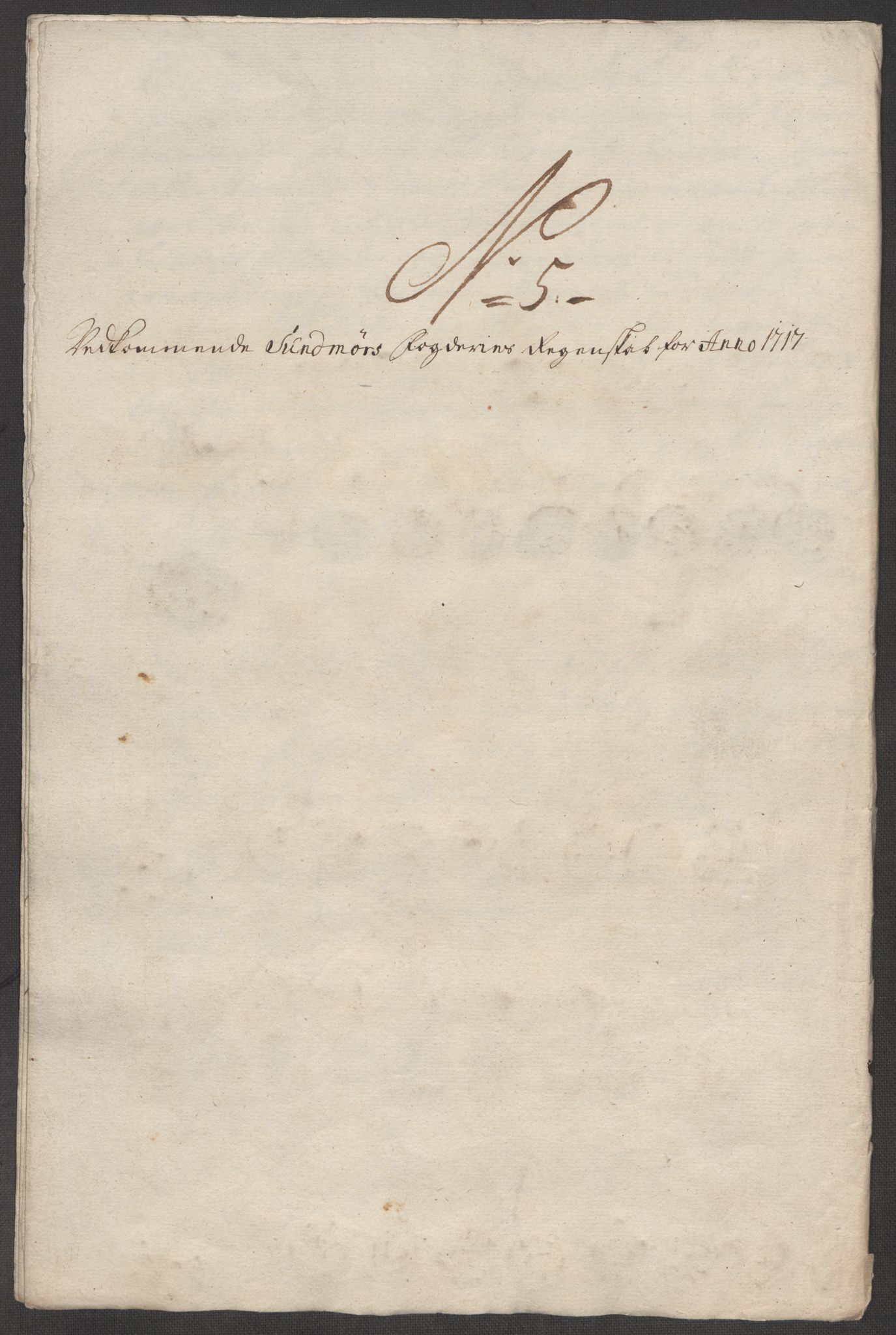 Rentekammeret inntil 1814, Reviderte regnskaper, Fogderegnskap, AV/RA-EA-4092/R54/L3569: Fogderegnskap Sunnmøre, 1717, p. 74