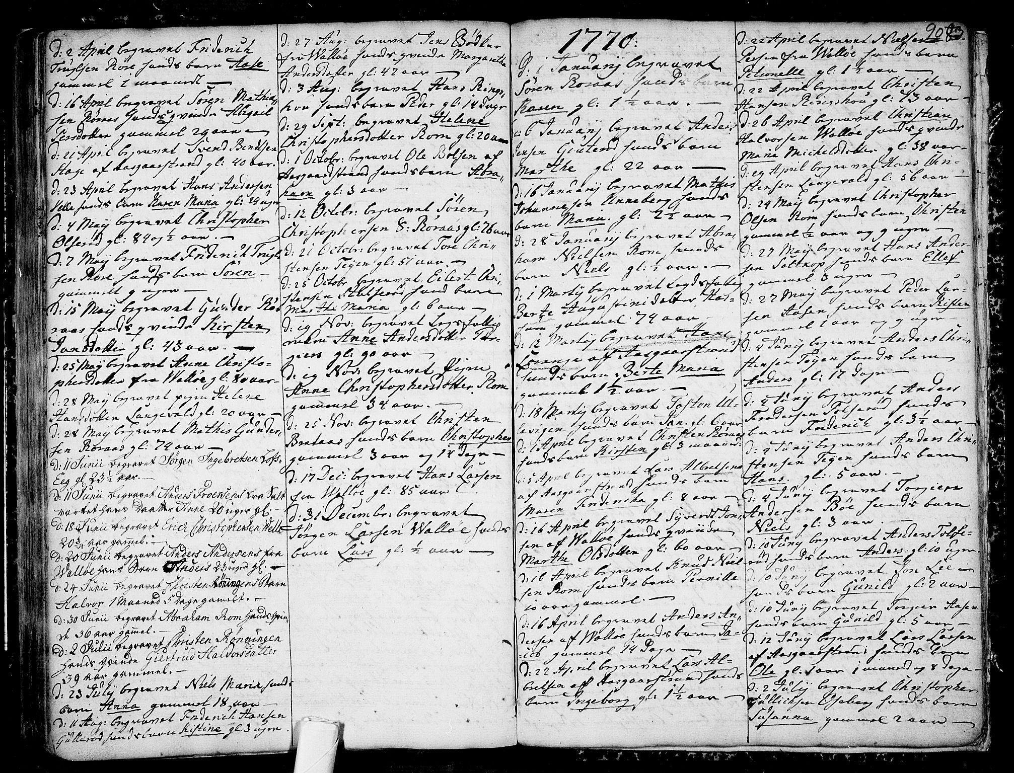Sem kirkebøker, SAKO/A-5/F/Fb/L0002: Parish register (official) no. II 2, 1764-1792, p. 90