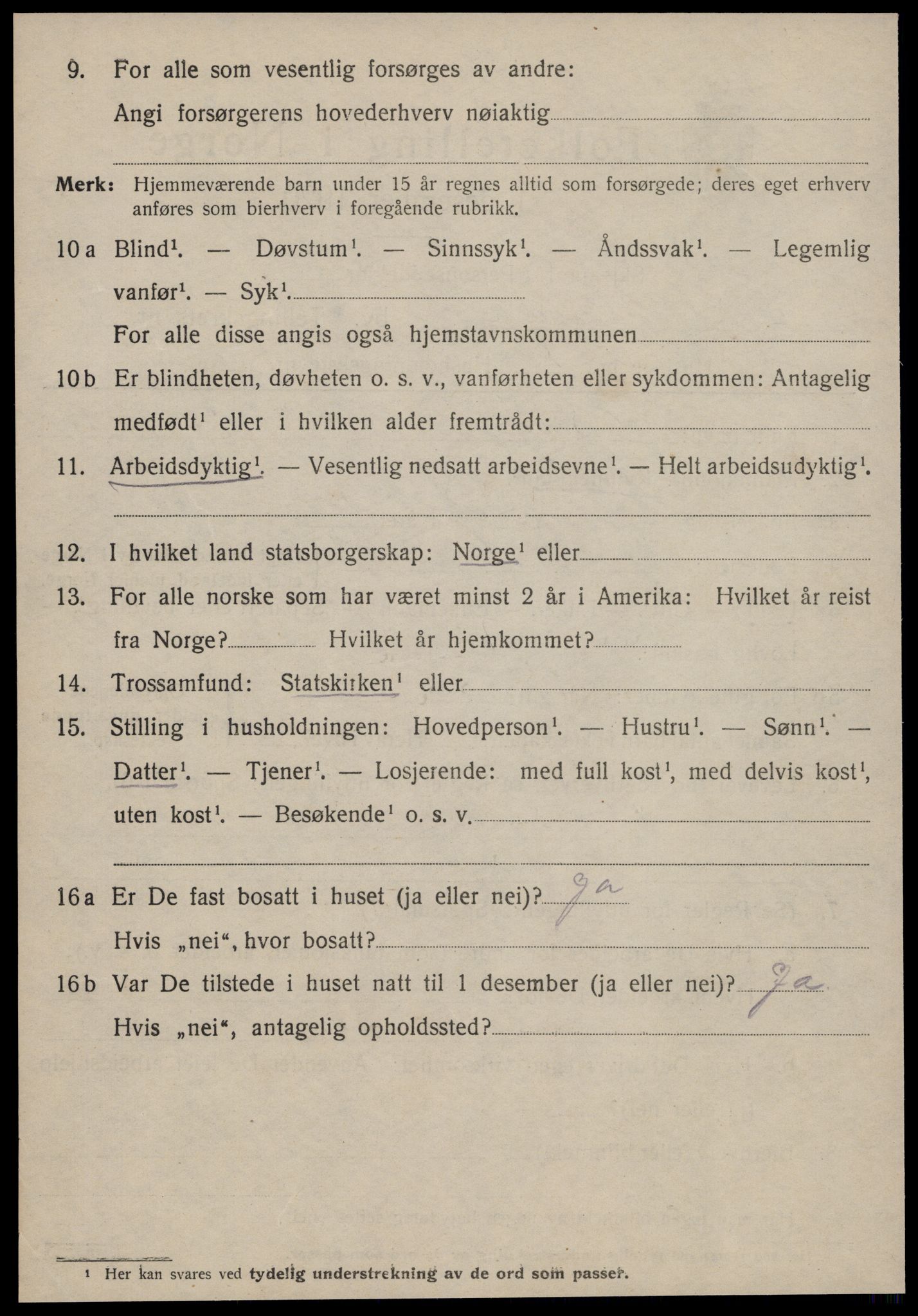 SAT, 1920 census for Kristiansund, 1920, p. 14892